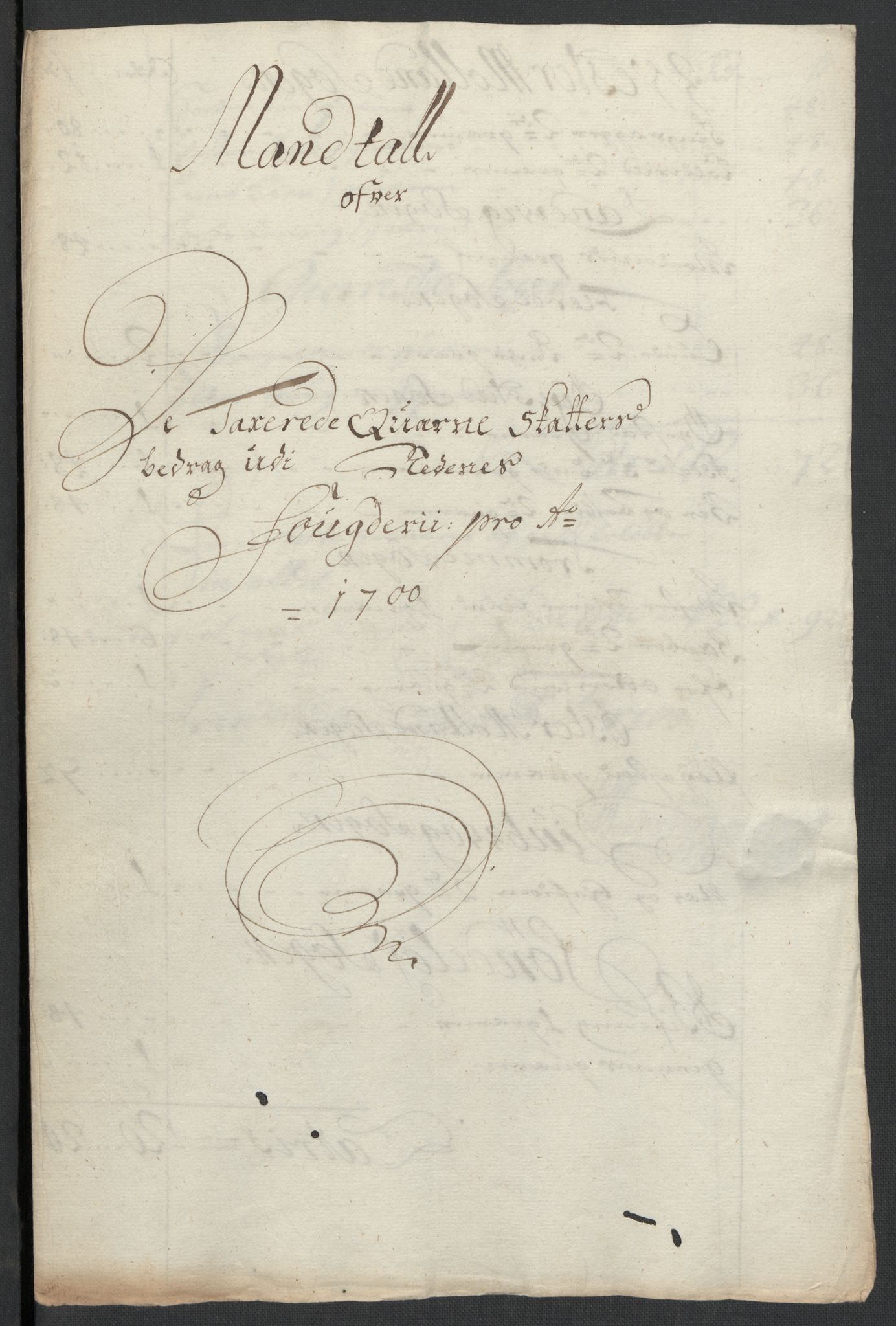 Rentekammeret inntil 1814, Reviderte regnskaper, Fogderegnskap, RA/EA-4092/R39/L2315: Fogderegnskap Nedenes, 1700-1701, p. 42