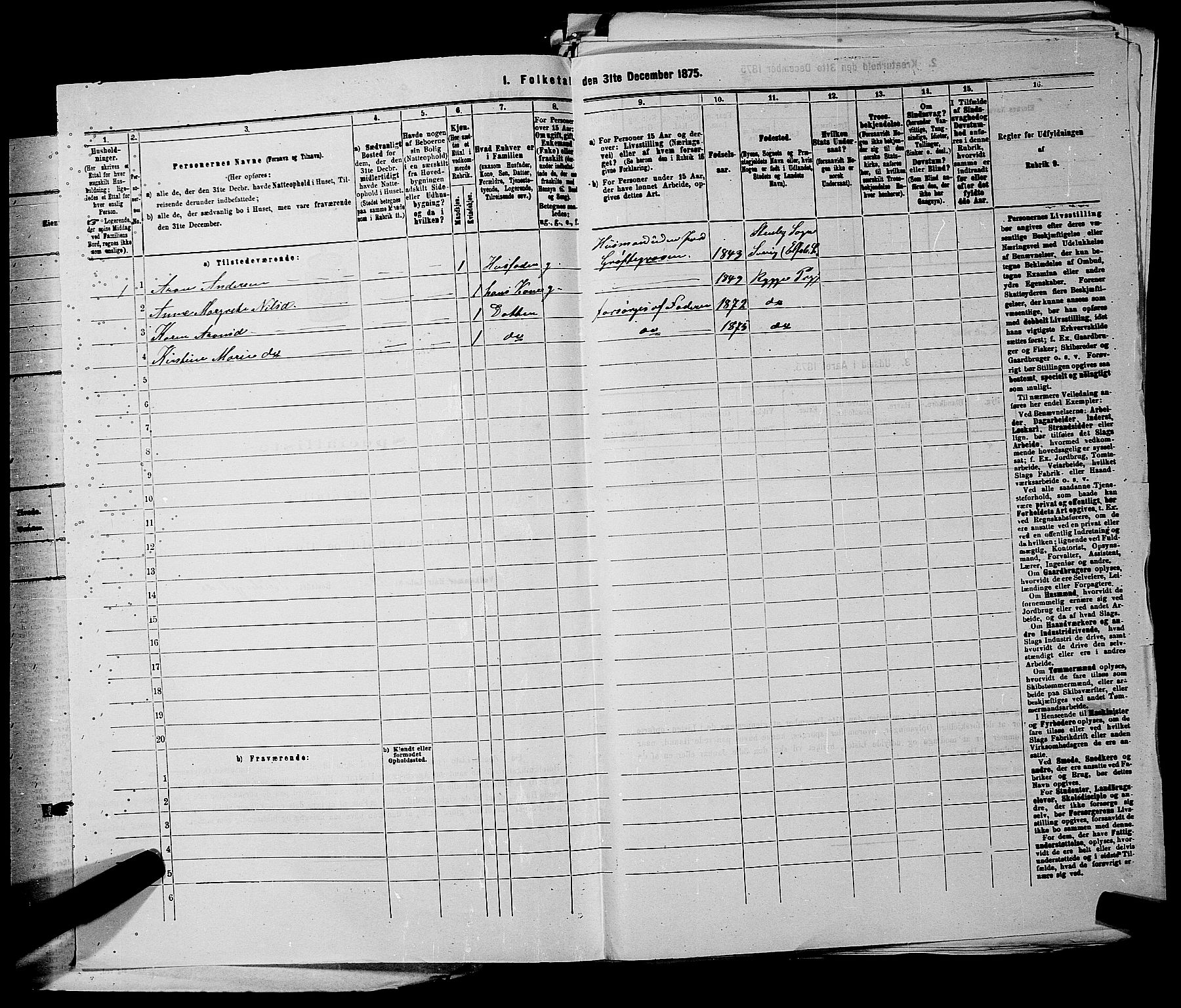 RA, 1875 census for 0136P Rygge, 1875, p. 465