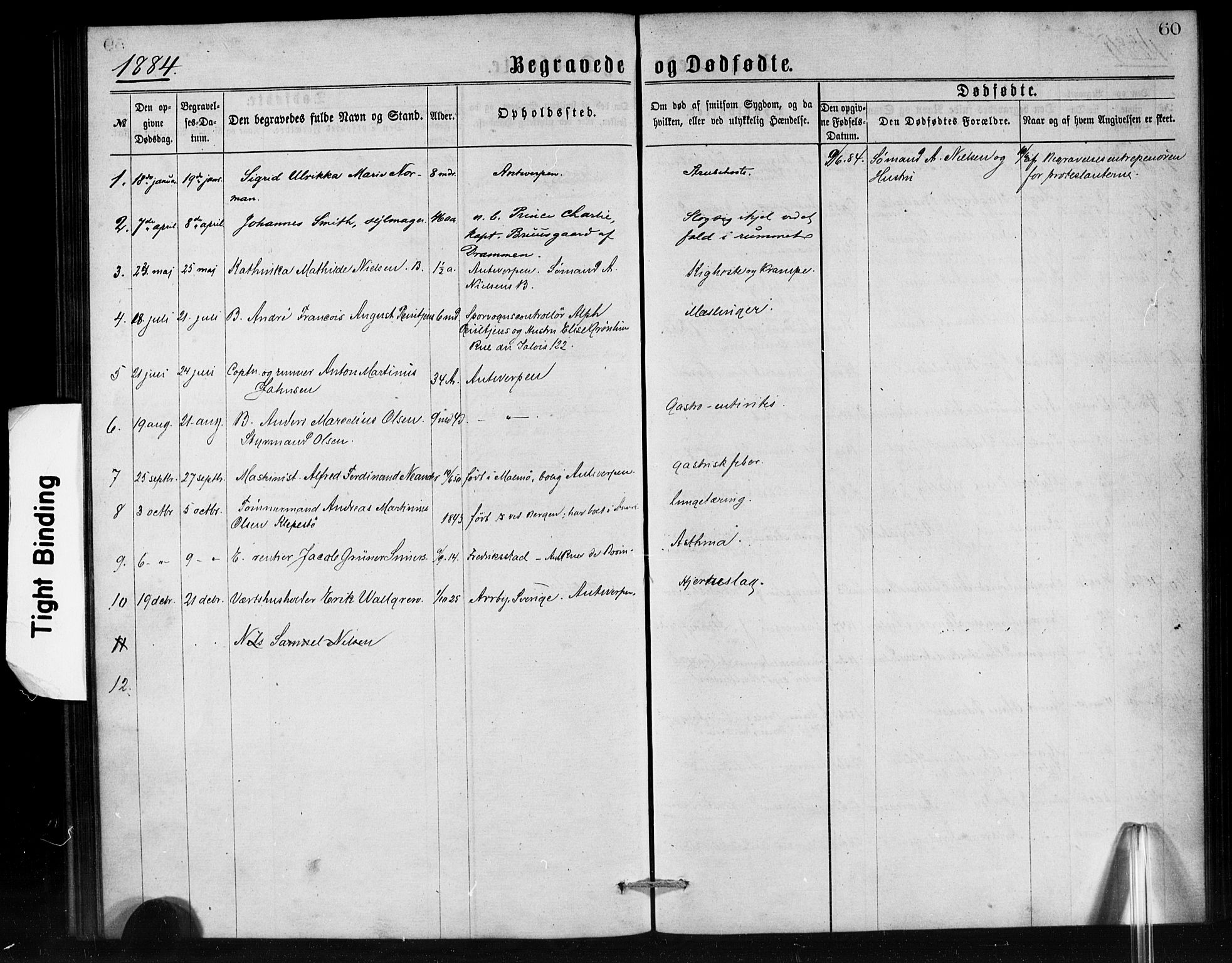 Den norske sjømannsmisjon i utlandet/Antwerpen, SAB/SAB/PA-0105/H/Ha/L0001: Parish register (official) no. A 1, 1865-1887, p. 60