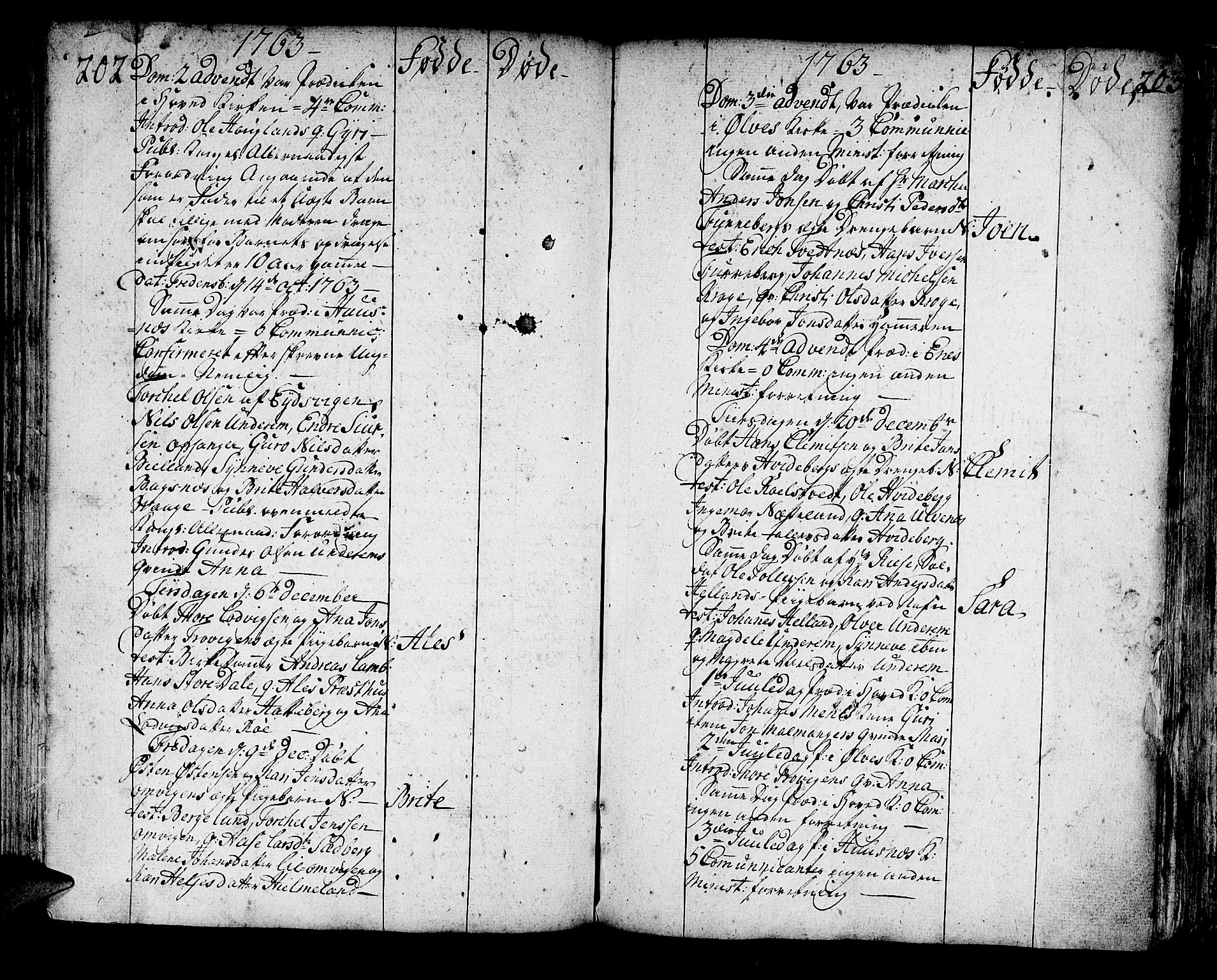 Kvinnherad sokneprestembete, AV/SAB-A-76401/H/Haa: Parish register (official) no. A 3, 1754-1777, p. 202-203