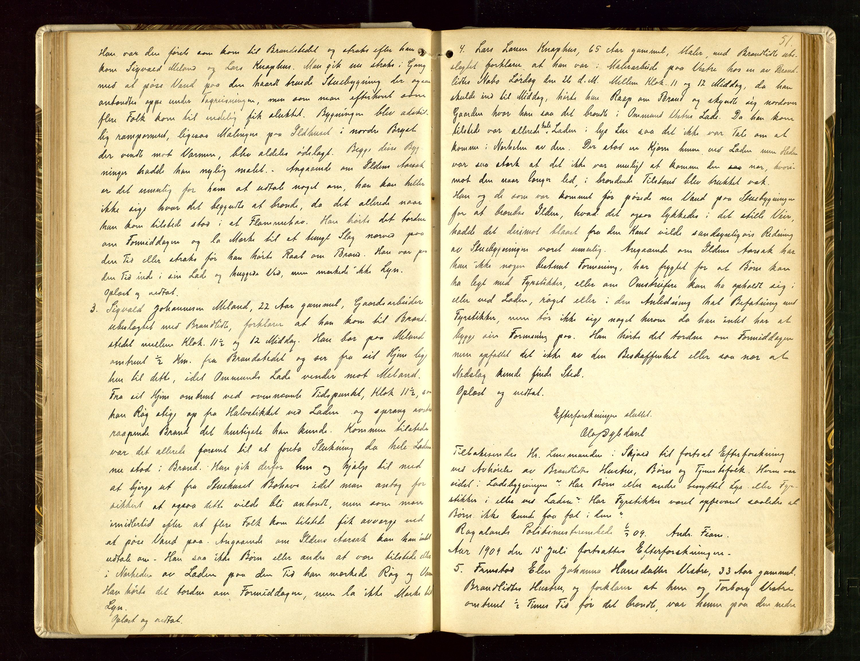 Skjold lensmannskontor, AV/SAST-A-100182/Goa/L0002: "Brandtaksasjons-Protokol for Skjolds Thinglag", 1890-1949, p. 50b-51a