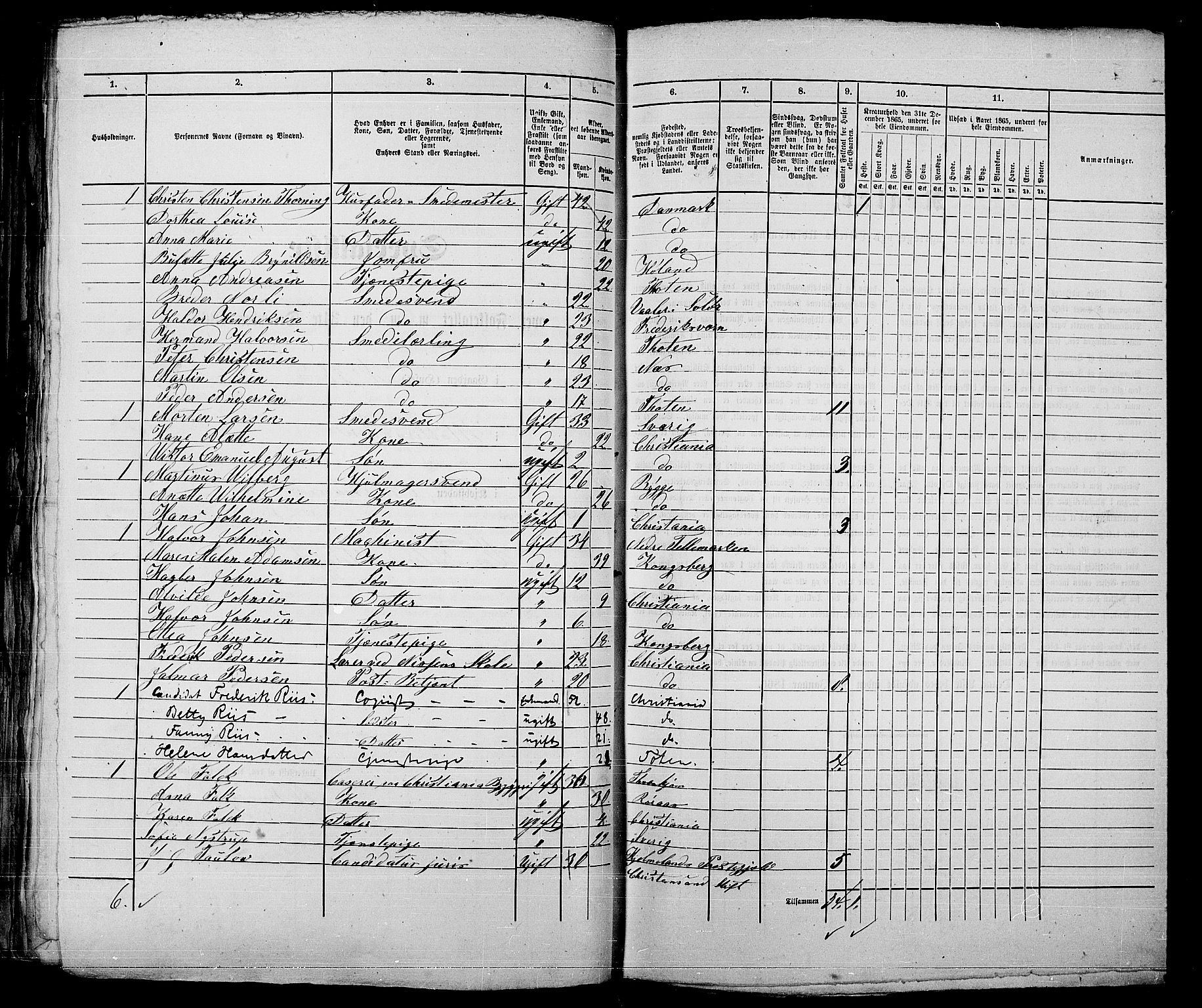 RA, 1865 census for Kristiania, 1865, p. 744