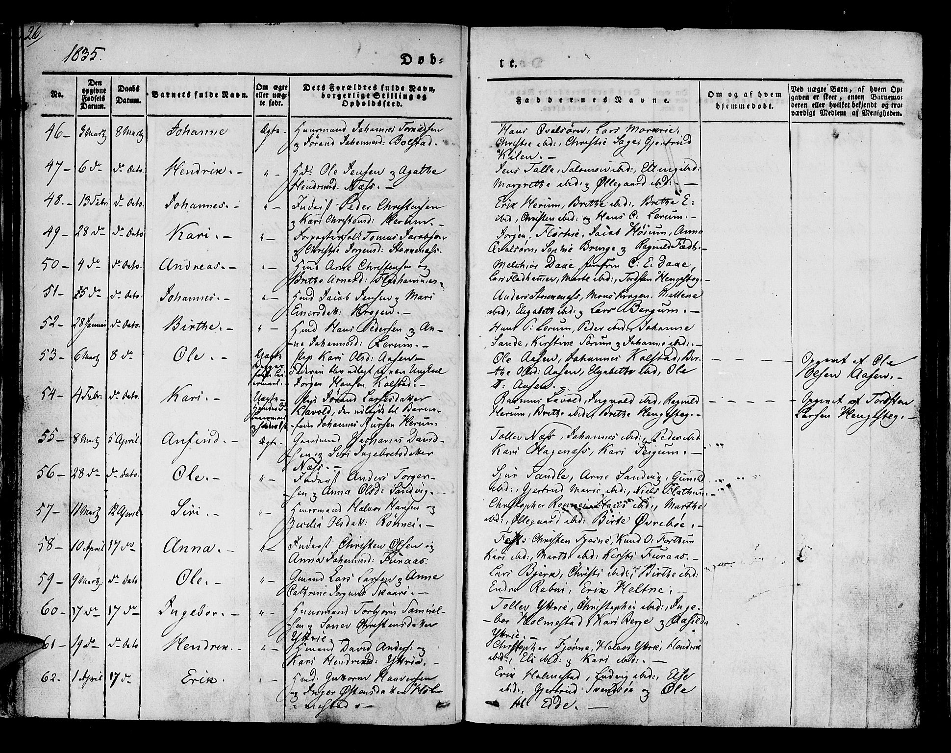 Luster sokneprestembete, SAB/A-81101/H/Haa/Haaa/L0005: Parish register (official) no. A 5, 1831-1841, p. 26