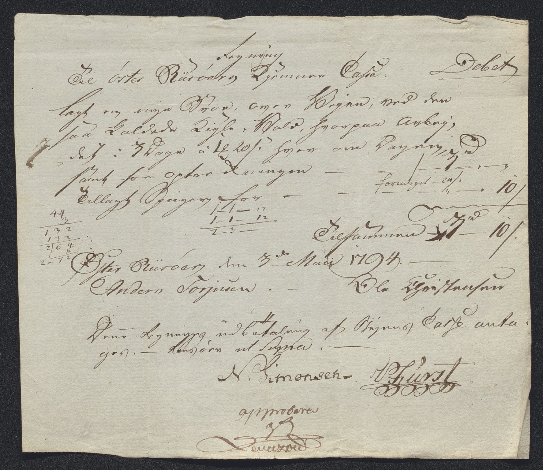 Danske Kanselli 1800-1814, RA/EA-3024/K/Kk/Kka/Kkac/L0234: Kjøpstadregnskap Øster Risør, 1791-1795, p. 459