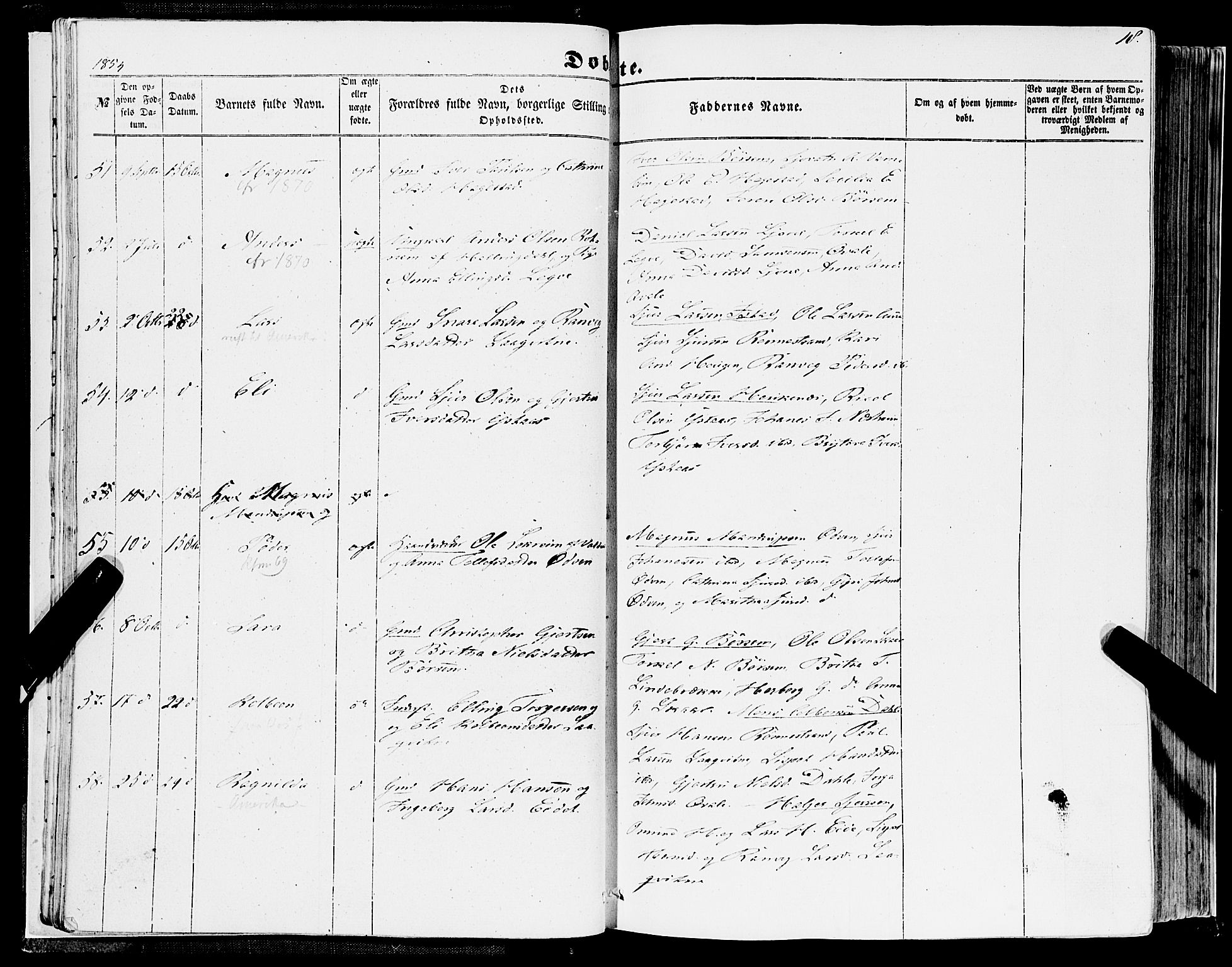 Ulvik sokneprestembete, AV/SAB-A-78801/H/Haa: Parish register (official) no. A 13, 1853-1863, p. 18