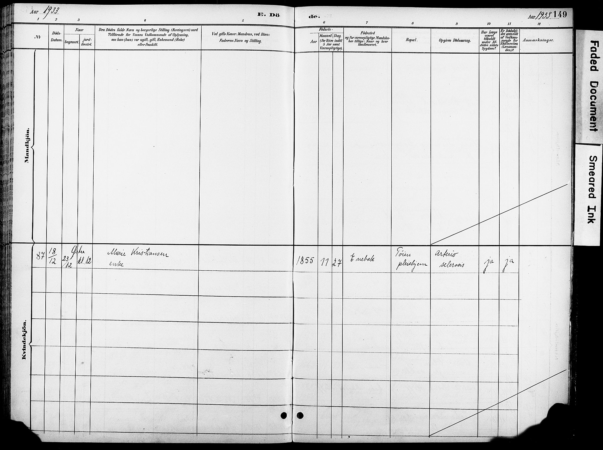 Krohgstøtten sykehusprest Kirkebøker, AV/SAO-A-10854/F/Fa/L0003: Parish register (official) no. 3, 1890-1935, p. 149