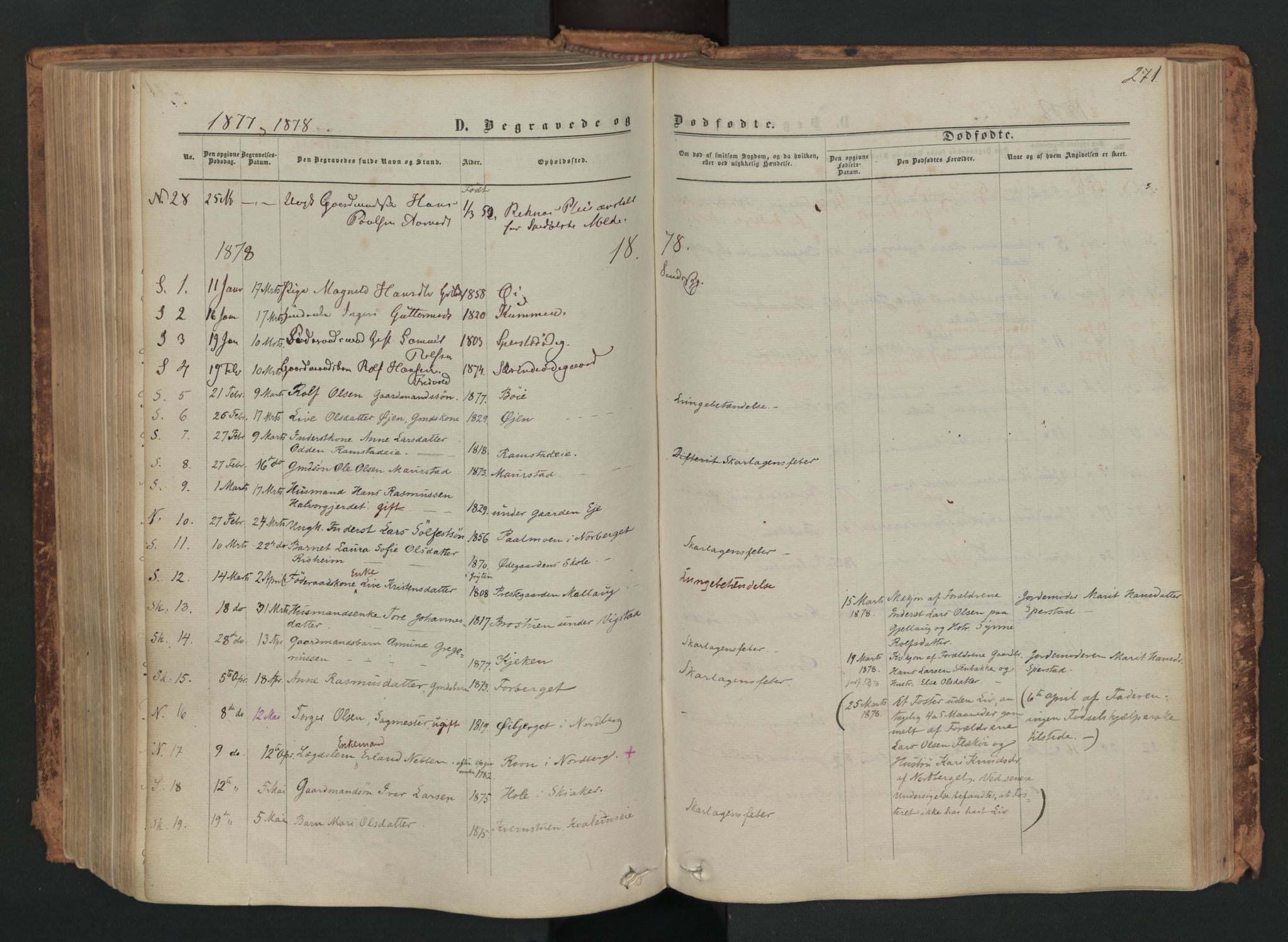 Skjåk prestekontor, AV/SAH-PREST-072/H/Ha/Haa/L0001: Parish register (official) no. 1, 1863-1879, p. 271