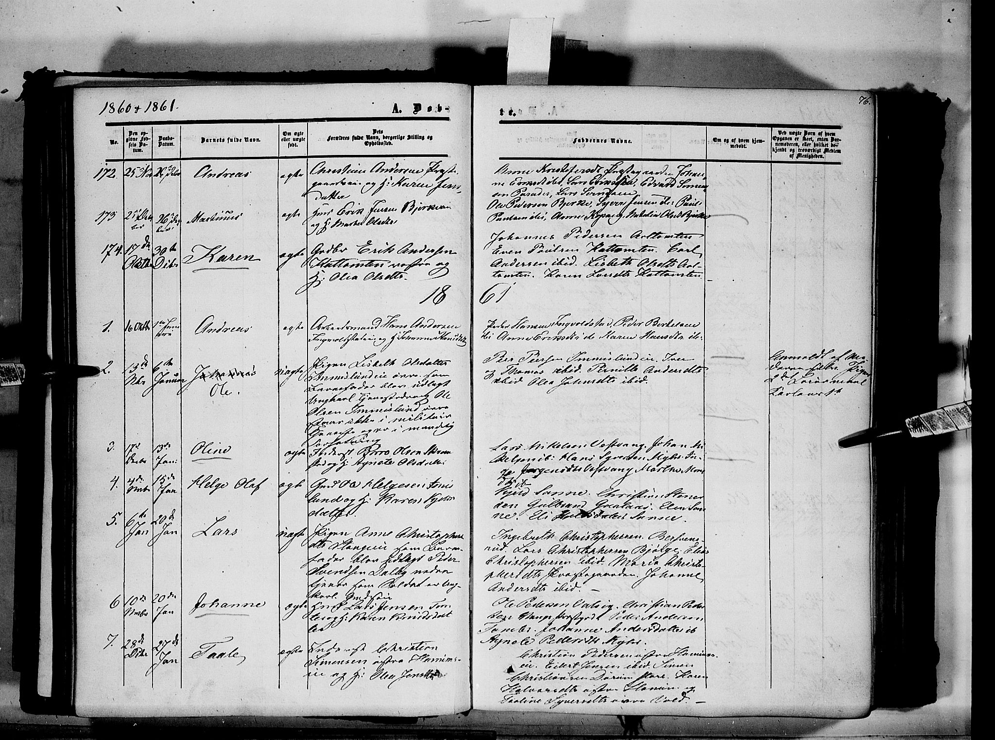 Vang prestekontor, Hedmark, SAH/PREST-008/H/Ha/Haa/L0012: Parish register (official) no. 12, 1855-1870, p. 76