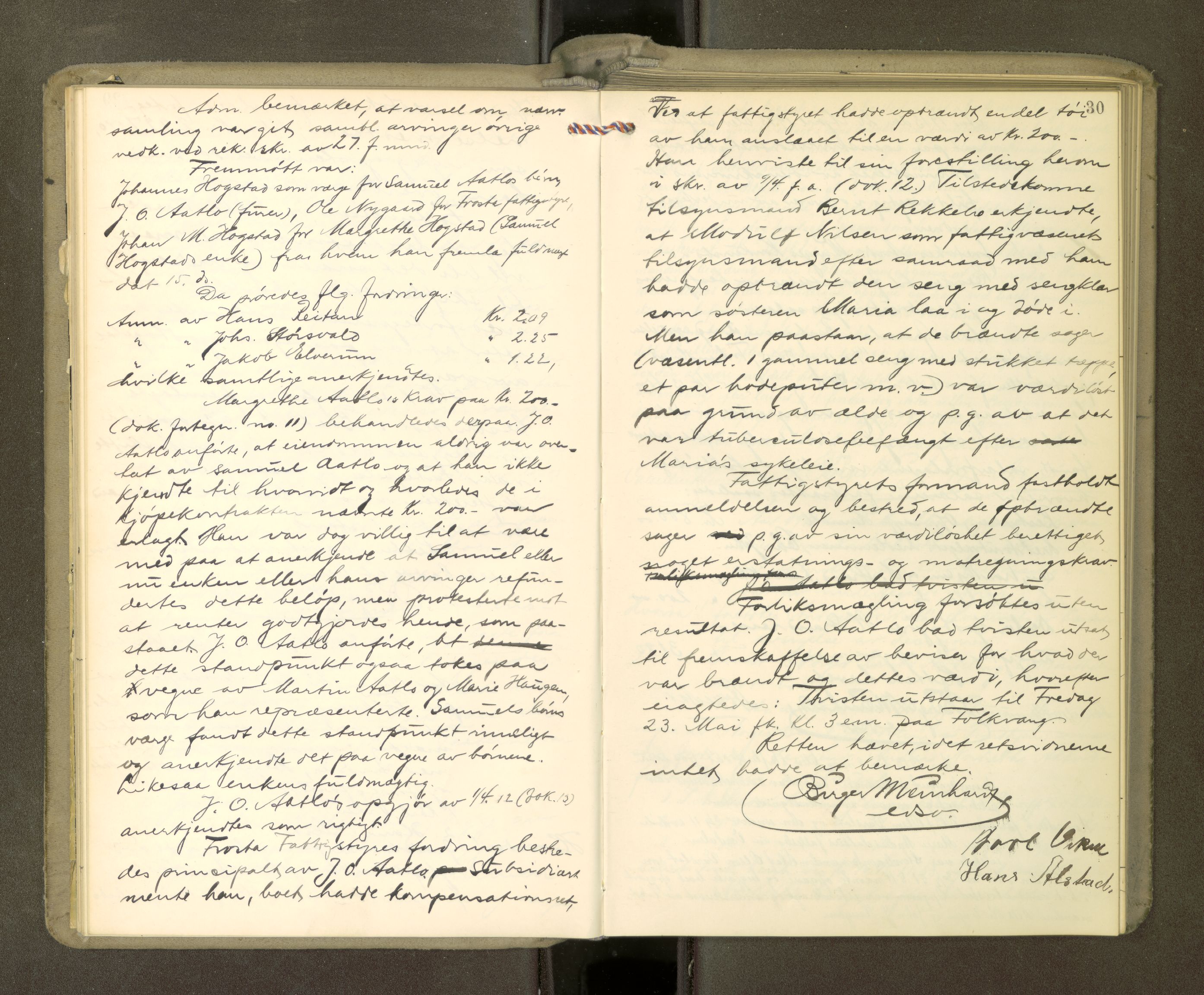 Stjør- og Verdal sorenskriveri, AV/SAT-A-4167/1/3/3B/L0012: Skifteforhandlingsprotokoll, 1912-1919, p. 30