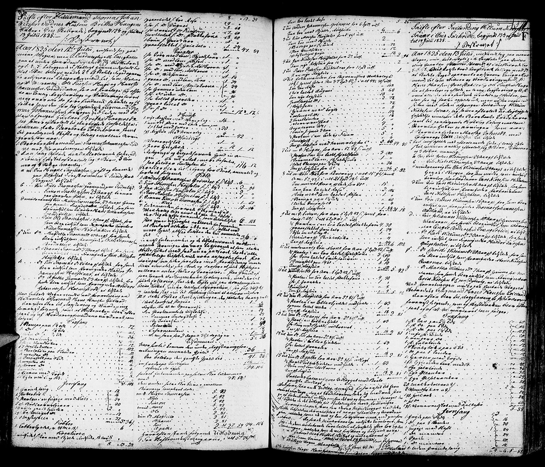 Sunnhordland sorenskrivar, SAB/A-2401/1/H/Ha/Haa/L0014: Skifteprotokollar. Register i protokoll, 1819-1826, p. 370b-371a