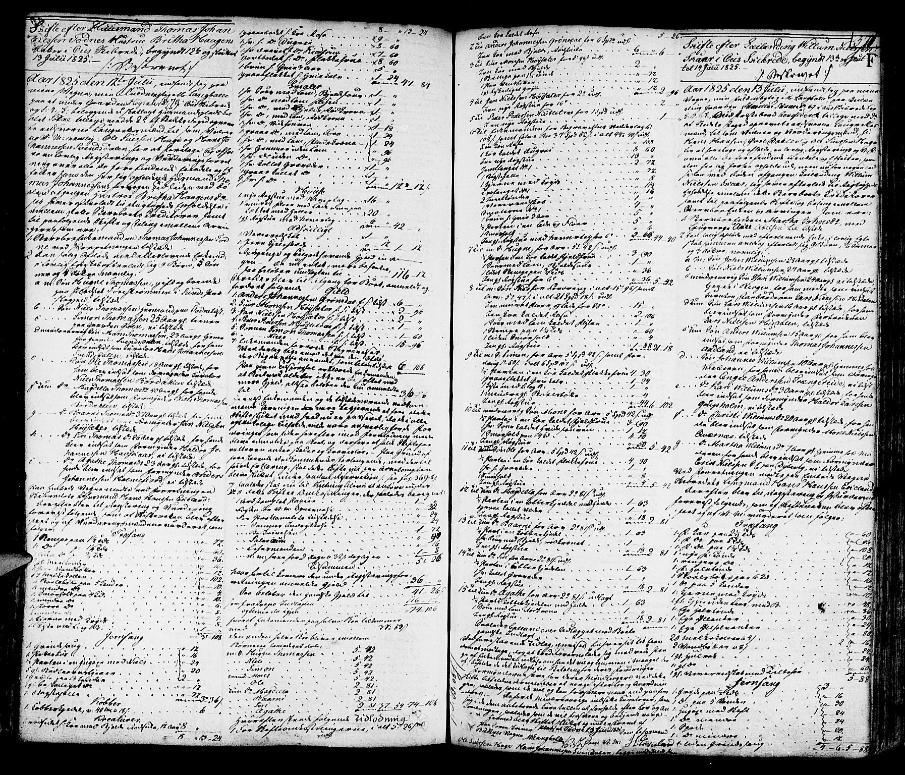 Sunnhordland sorenskrivar, AV/SAB-A-2401/1/H/Ha/Haa/L0014: Skifteprotokollar. Register i protokoll, 1819-1826, p. 370b-371a