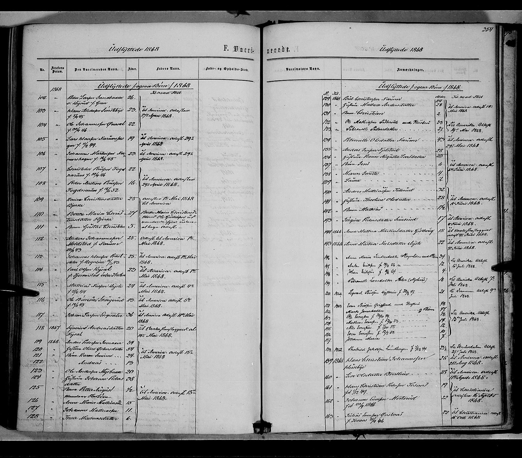 Vestre Toten prestekontor, SAH/PREST-108/H/Ha/Haa/L0007: Parish register (official) no. 7, 1862-1869, p. 354