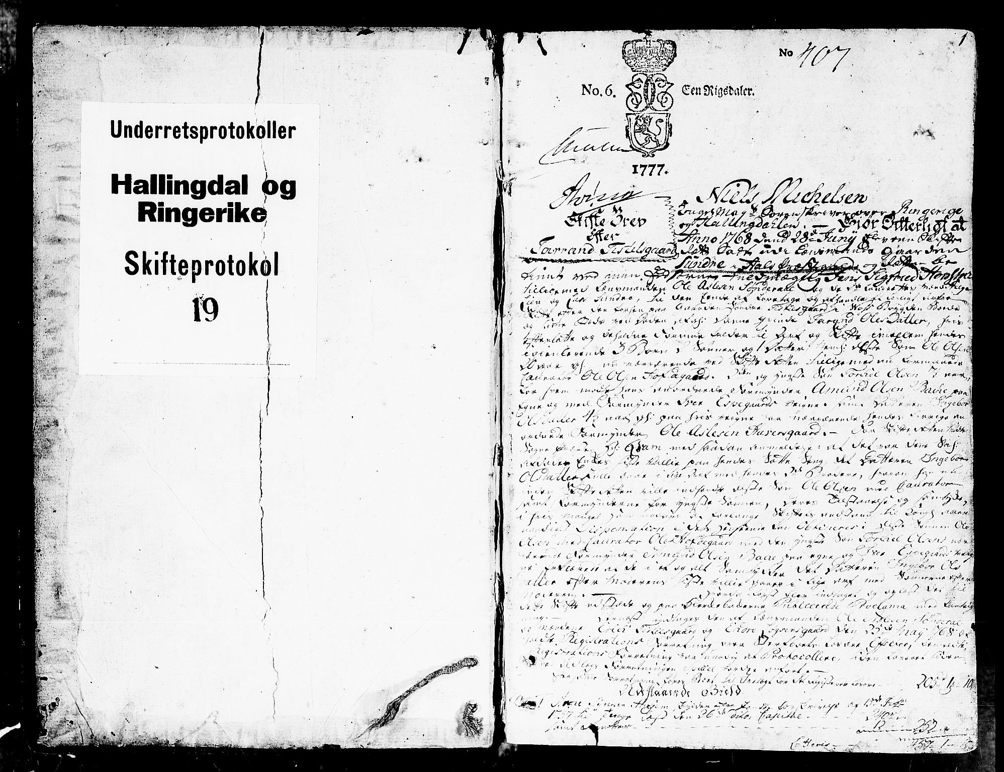 Ringerike og Hallingdal sorenskriveri, SAKO/A-81/H/Ha/L0019: Skifteprotokoll, 1768-1774, p. 0b-1a