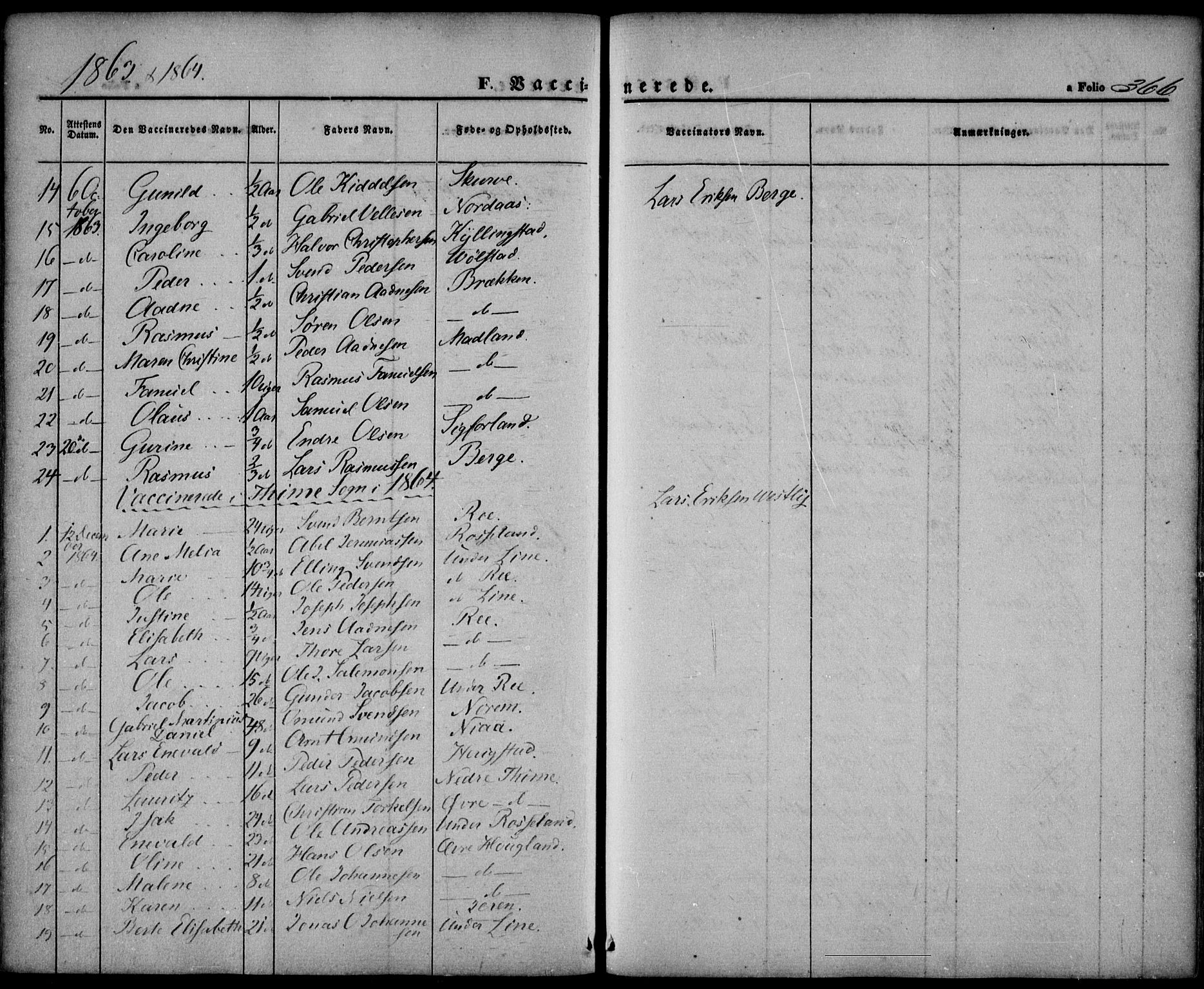 Lye sokneprestkontor, AV/SAST-A-101794/001/30BA/L0007: Parish register (official) no. A 6, 1856-1871, p. 366