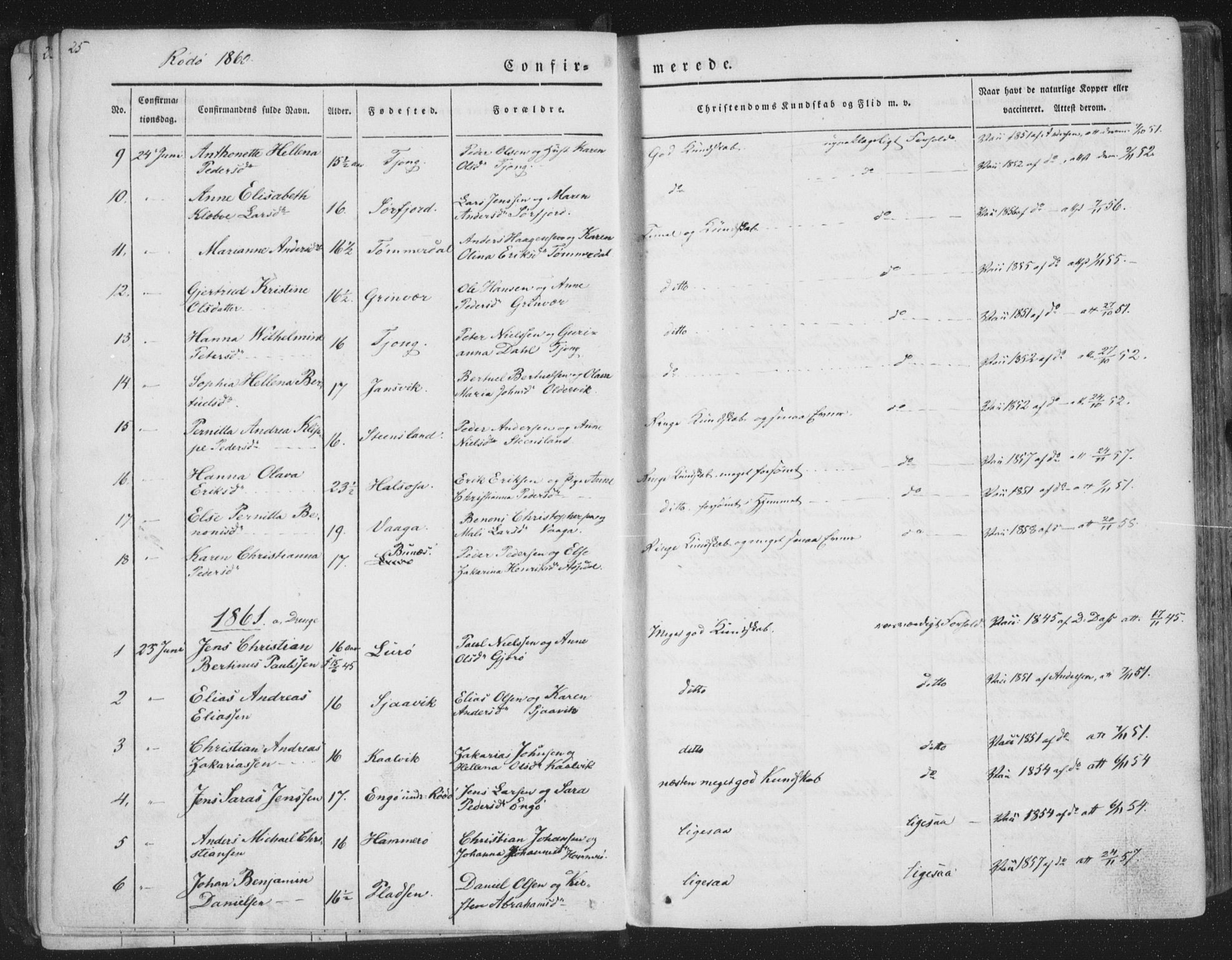 Ministerialprotokoller, klokkerbøker og fødselsregistre - Nordland, SAT/A-1459/841/L0604: Parish register (official) no. 841A09 /1, 1845-1862, p. 25