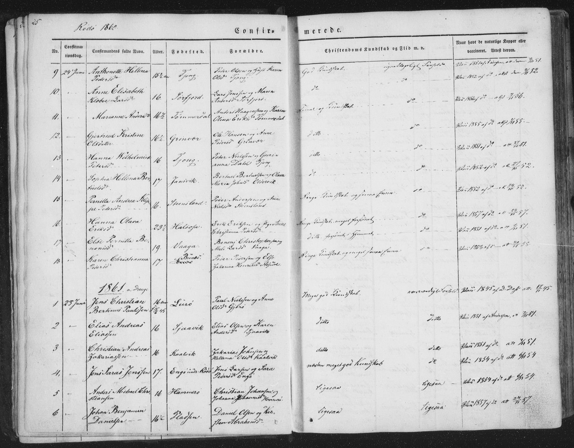 Ministerialprotokoller, klokkerbøker og fødselsregistre - Nordland, AV/SAT-A-1459/841/L0604: Parish register (official) no. 841A09 /1, 1845-1862, p. 25