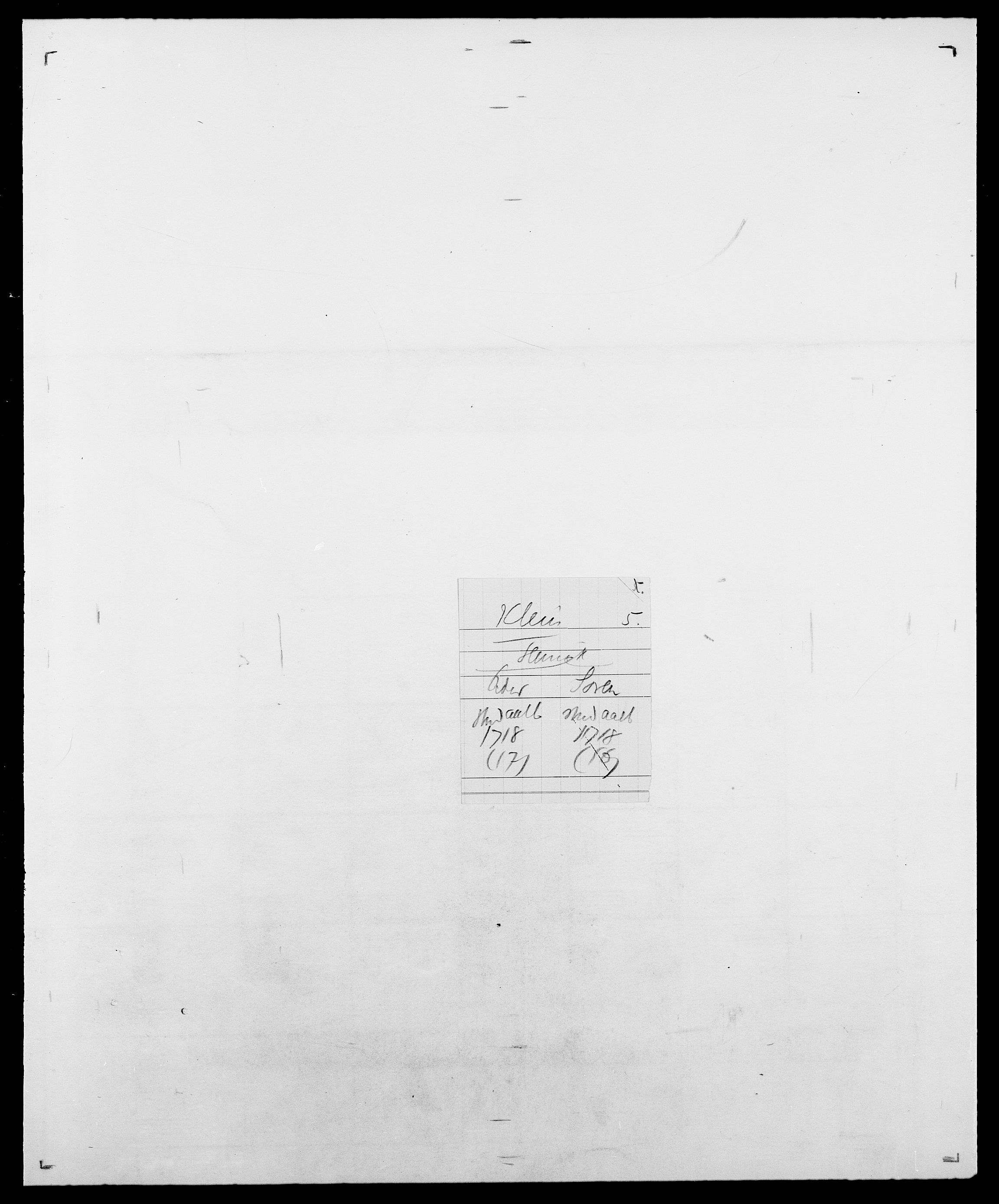 Delgobe, Charles Antoine - samling, SAO/PAO-0038/D/Da/L0021: Klagenberg - Kristoft, p. 21