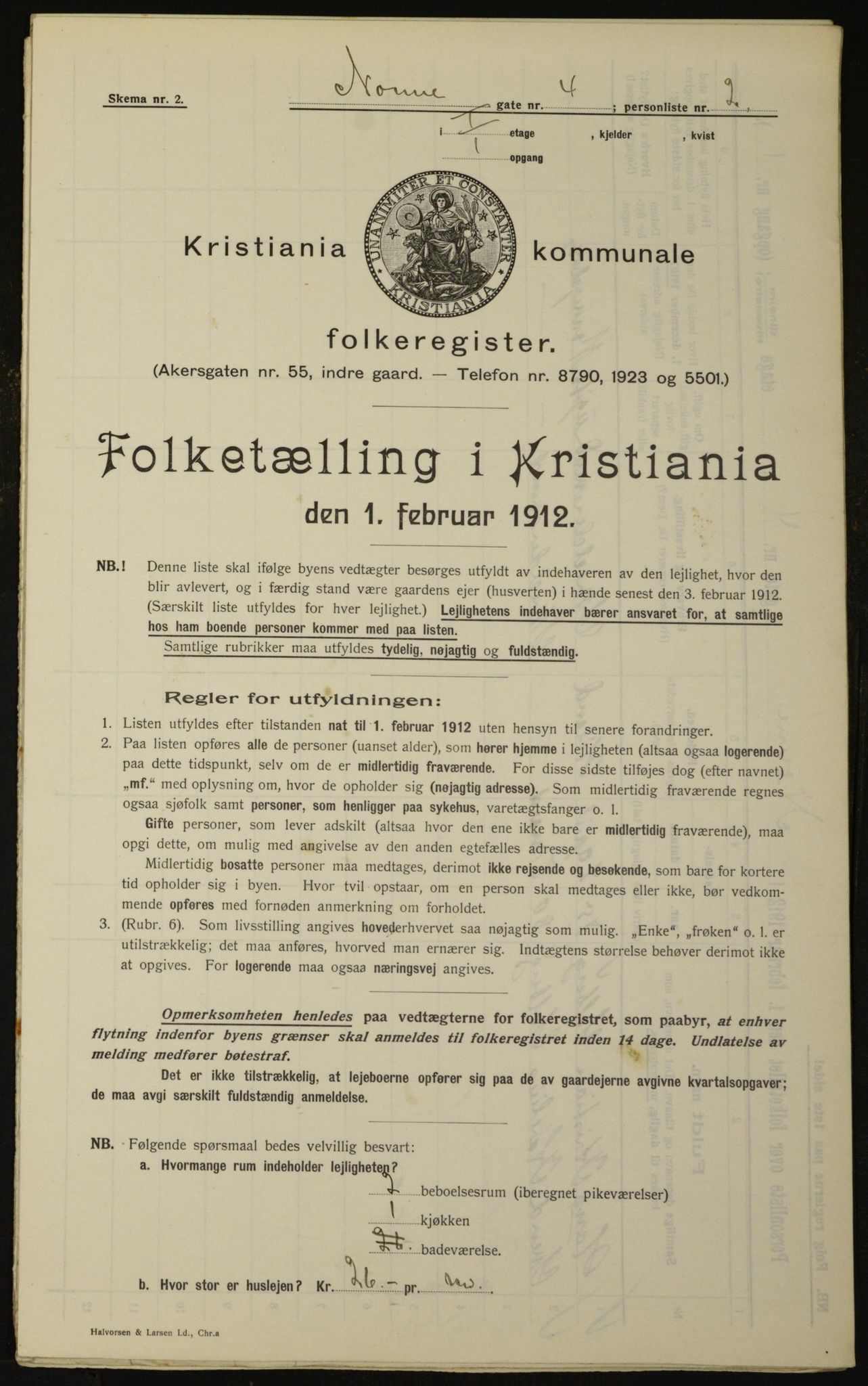 OBA, Municipal Census 1912 for Kristiania, 1912, p. 71947