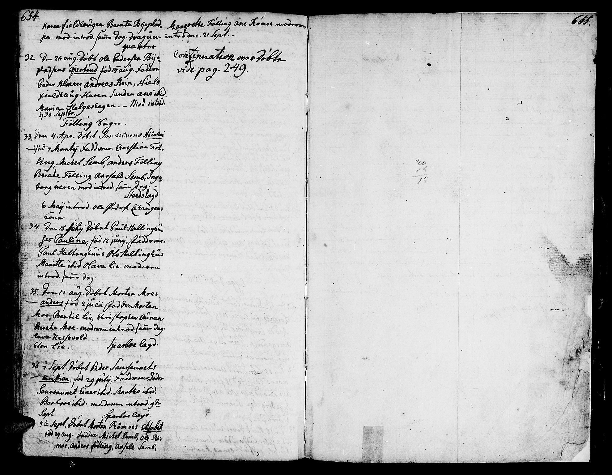 Ministerialprotokoller, klokkerbøker og fødselsregistre - Nord-Trøndelag, SAT/A-1458/746/L0440: Parish register (official) no. 746A02, 1760-1815, p. 654-655