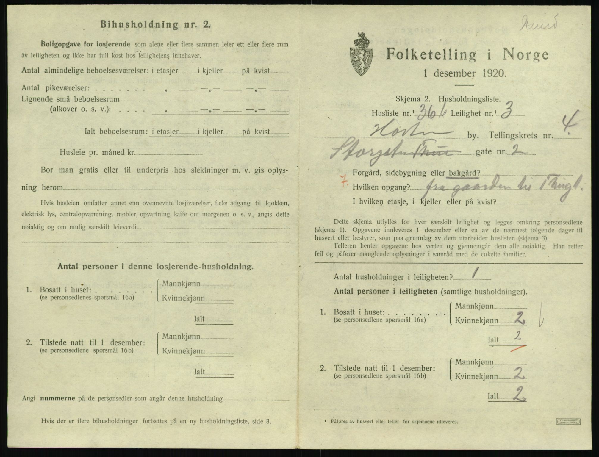 SAKO, 1920 census for Horten, 1920, p. 4969