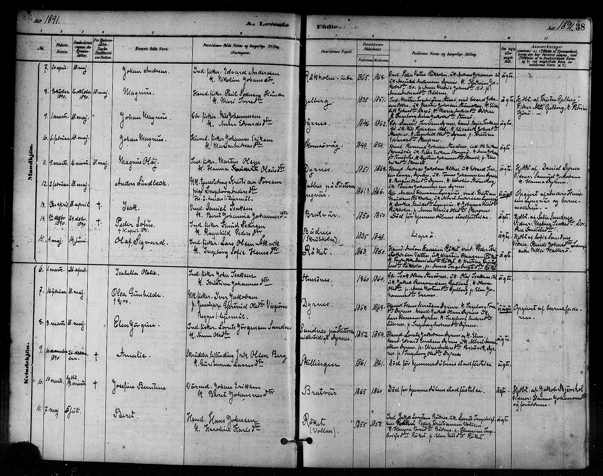 Ministerialprotokoller, klokkerbøker og fødselsregistre - Møre og Romsdal, AV/SAT-A-1454/582/L0947: Parish register (official) no. 582A01, 1880-1900, p. 38