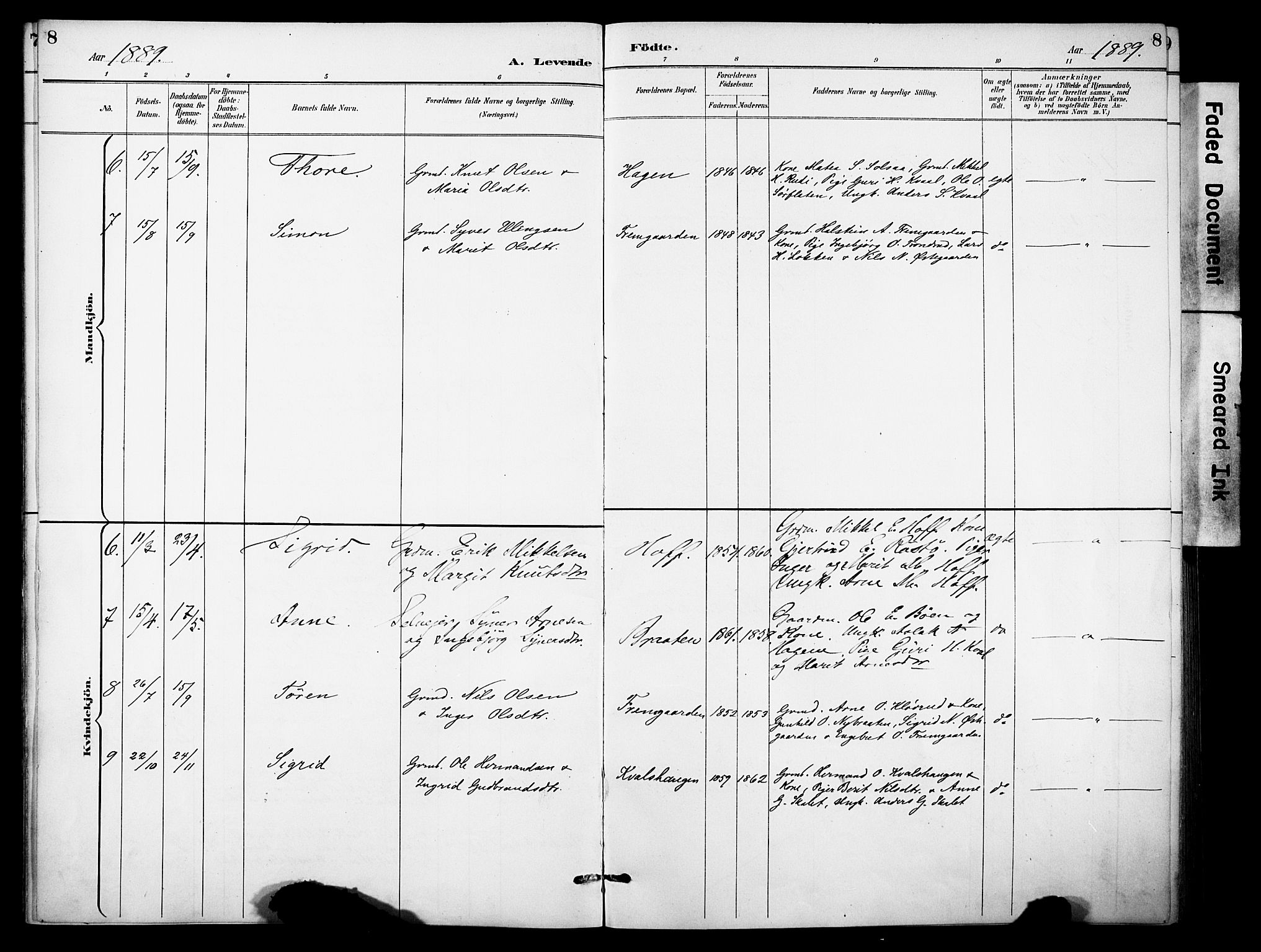 Sør-Aurdal prestekontor, AV/SAH-PREST-128/H/Ha/Haa/L0010: Parish register (official) no. 10, 1886-1906, p. 8