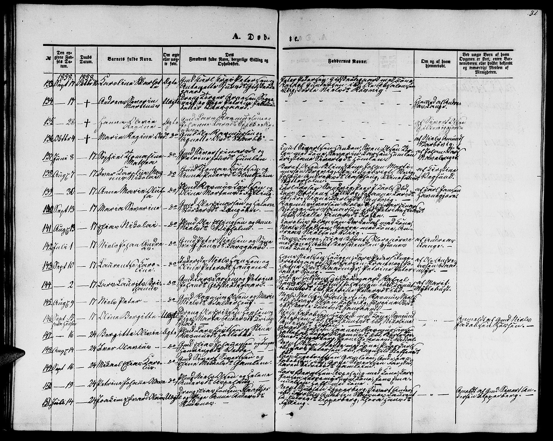 Ministerialprotokoller, klokkerbøker og fødselsregistre - Møre og Romsdal, AV/SAT-A-1454/528/L0427: Parish register (copy) no. 528C08, 1855-1864, p. 32