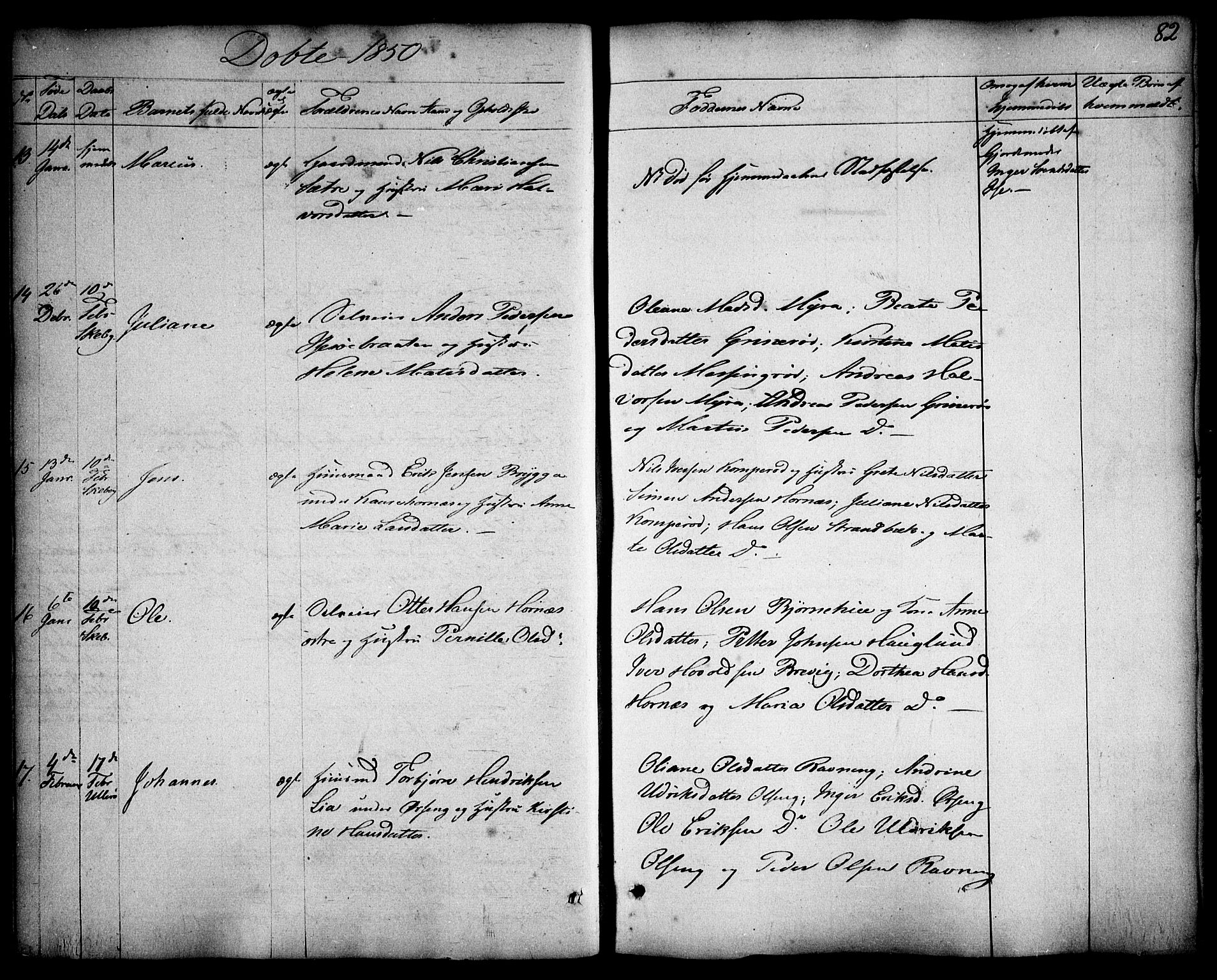 Skjeberg prestekontor Kirkebøker, SAO/A-10923/F/Fa/L0006: Parish register (official) no. I 6, 1846-1858, p. 82