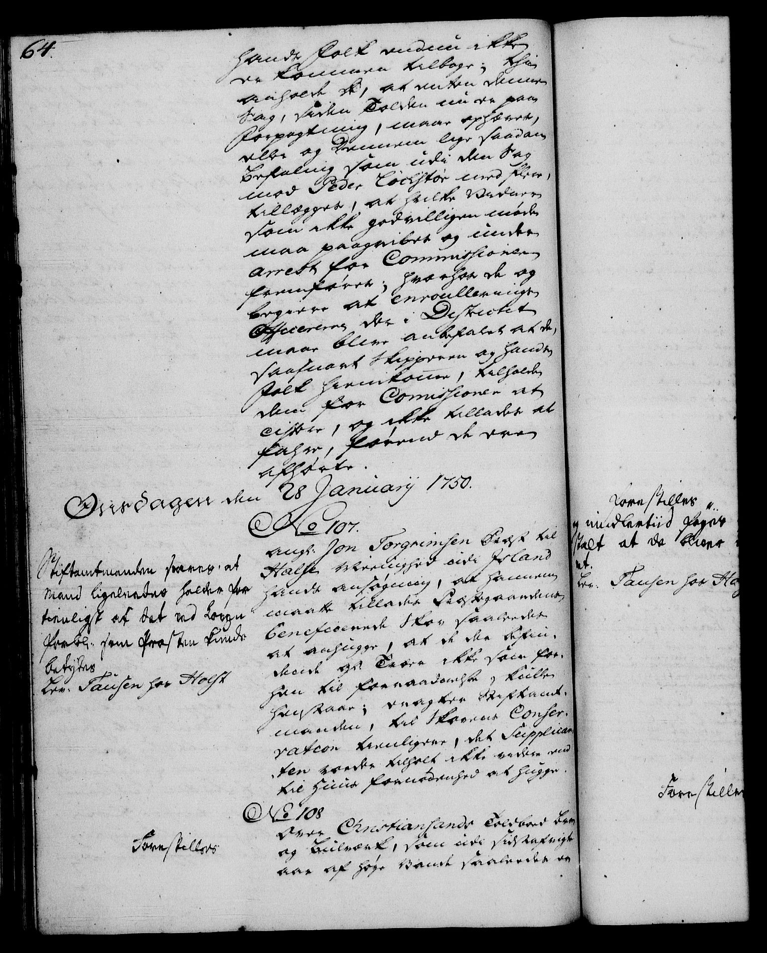 Rentekammeret, Kammerkanselliet, RA/EA-3111/G/Gh/Gha/L0030: Norsk ekstraktmemorialprotokoll (merket RK 53.75), 1749-1751, p. 64