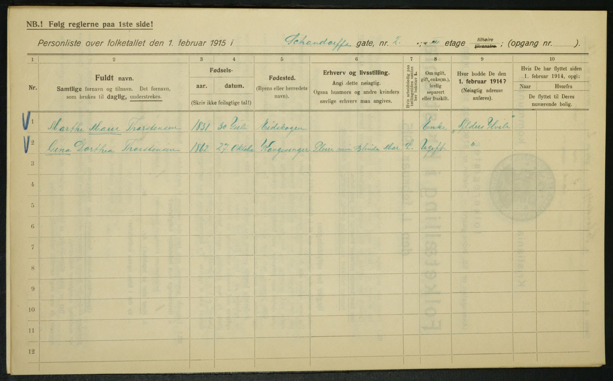 OBA, Municipal Census 1915 for Kristiania, 1915, p. 89078