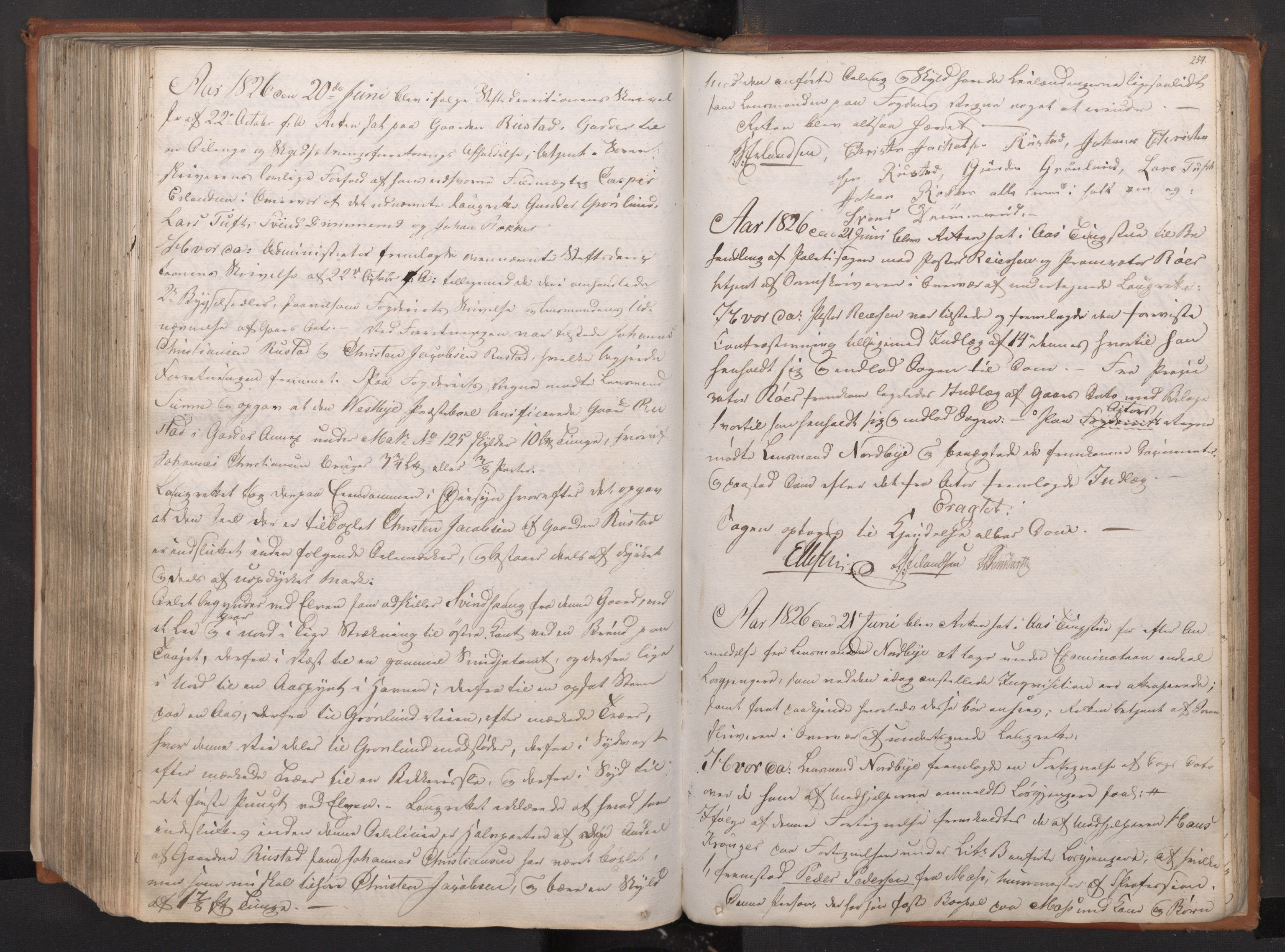 Follo sorenskriveri, AV/SAO-A-10274/F/Fc/Fca/L0004: Ekstrarettsprotokoll, 1823-1826, p. 253b-254a