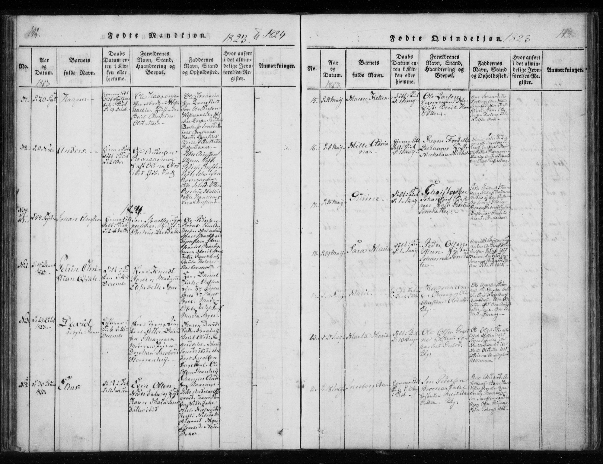 Ministerialprotokoller, klokkerbøker og fødselsregistre - Nordland, SAT/A-1459/825/L0353: Parish register (official) no. 825A07, 1820-1826, p. 142-143