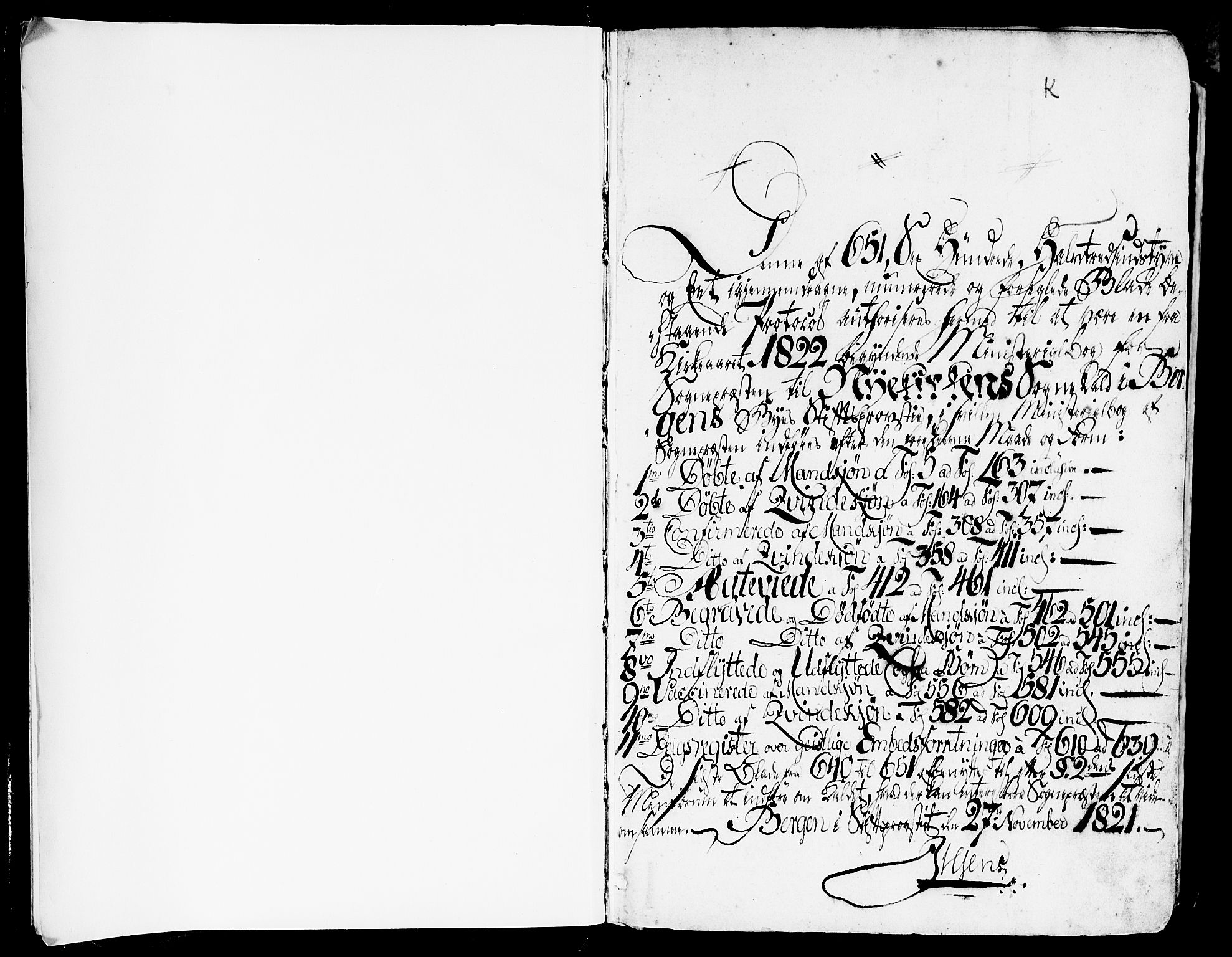 Nykirken Sokneprestembete, SAB/A-77101/H/Haa/L0012: Parish register (official) no. A 12, 1821-1844