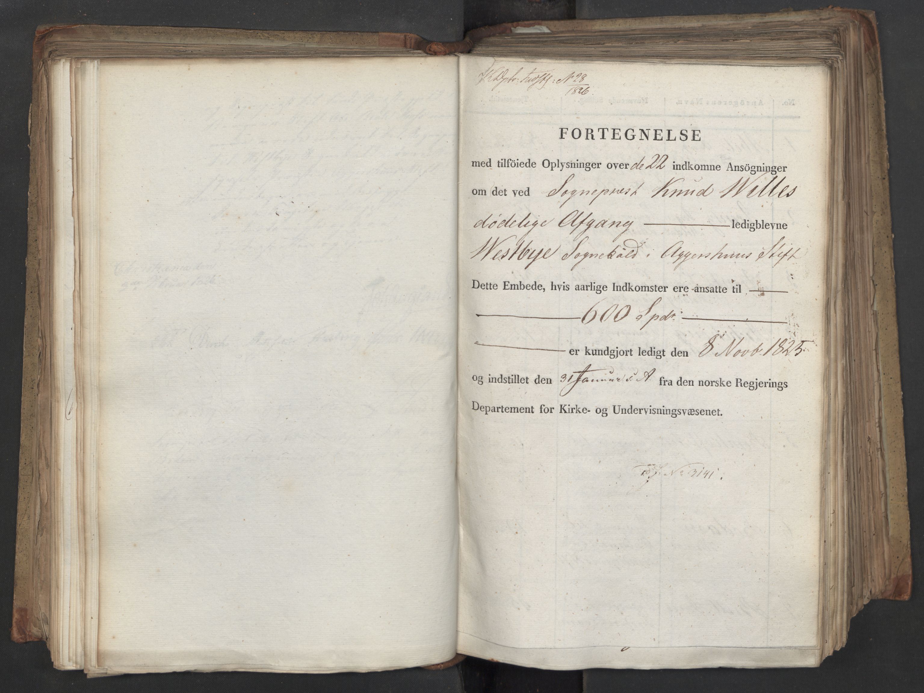 Statsrådsavdelingen i Stockholm, RA/S-1003/D/Da/L0045: Regjeringsinnstillinger nr. 3067-3307, 1826, p. 201