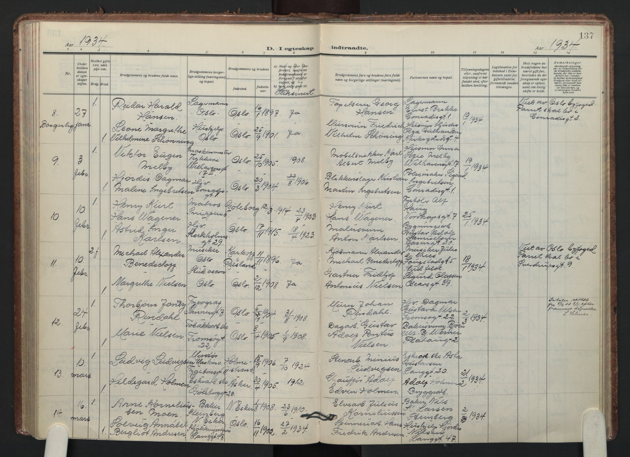 Petrus prestekontor Kirkebøker, AV/SAO-A-10872/F/Fa/L0016: Parish register (official) no. I 16, 1925-1936, p. 137