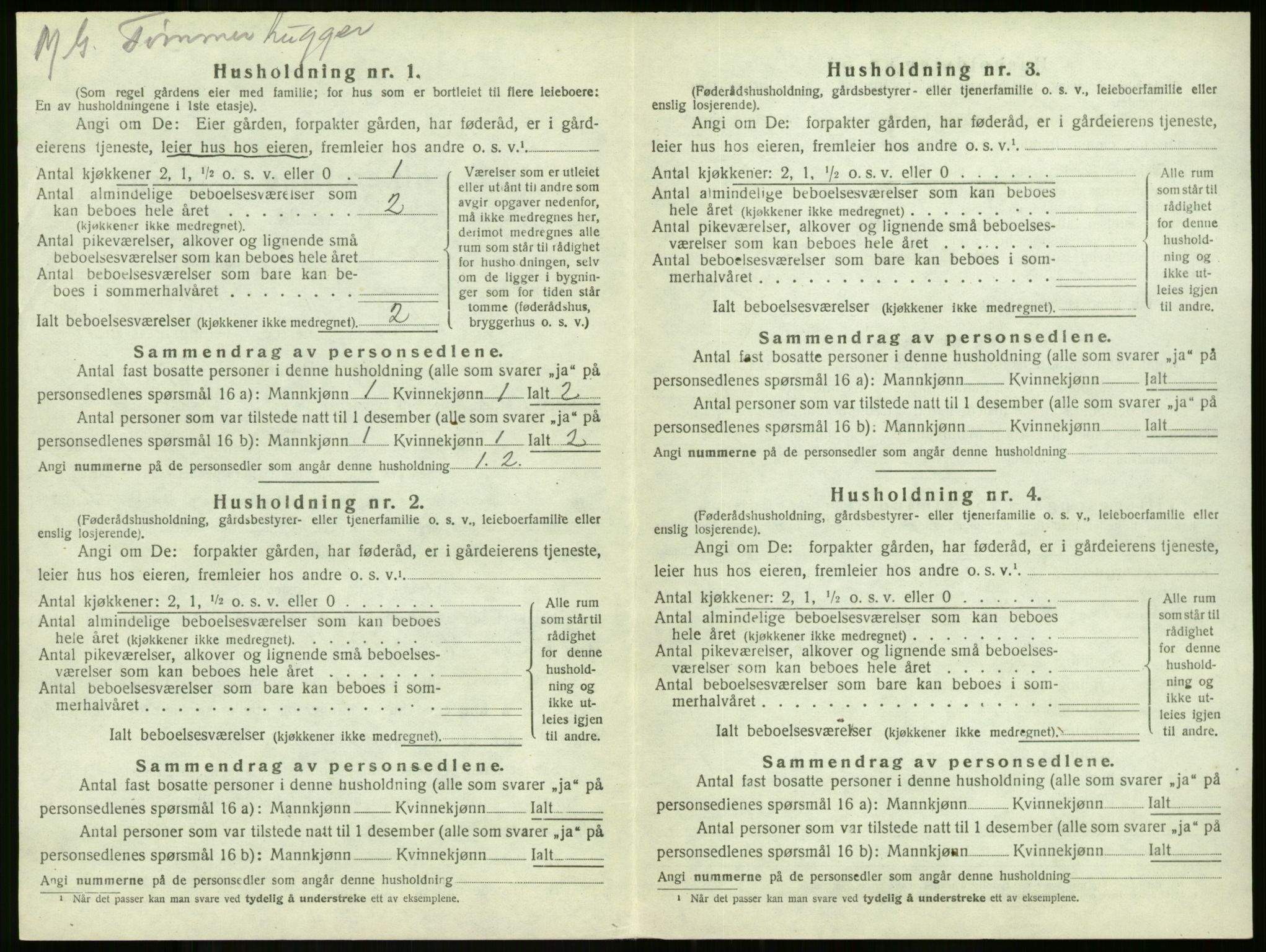 SAKO, 1920 census for Stokke, 1920, p. 1849