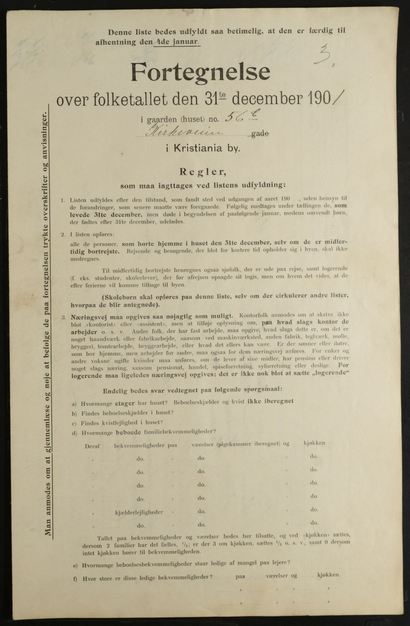 OBA, Municipal Census 1901 for Kristiania, 1901, p. 376