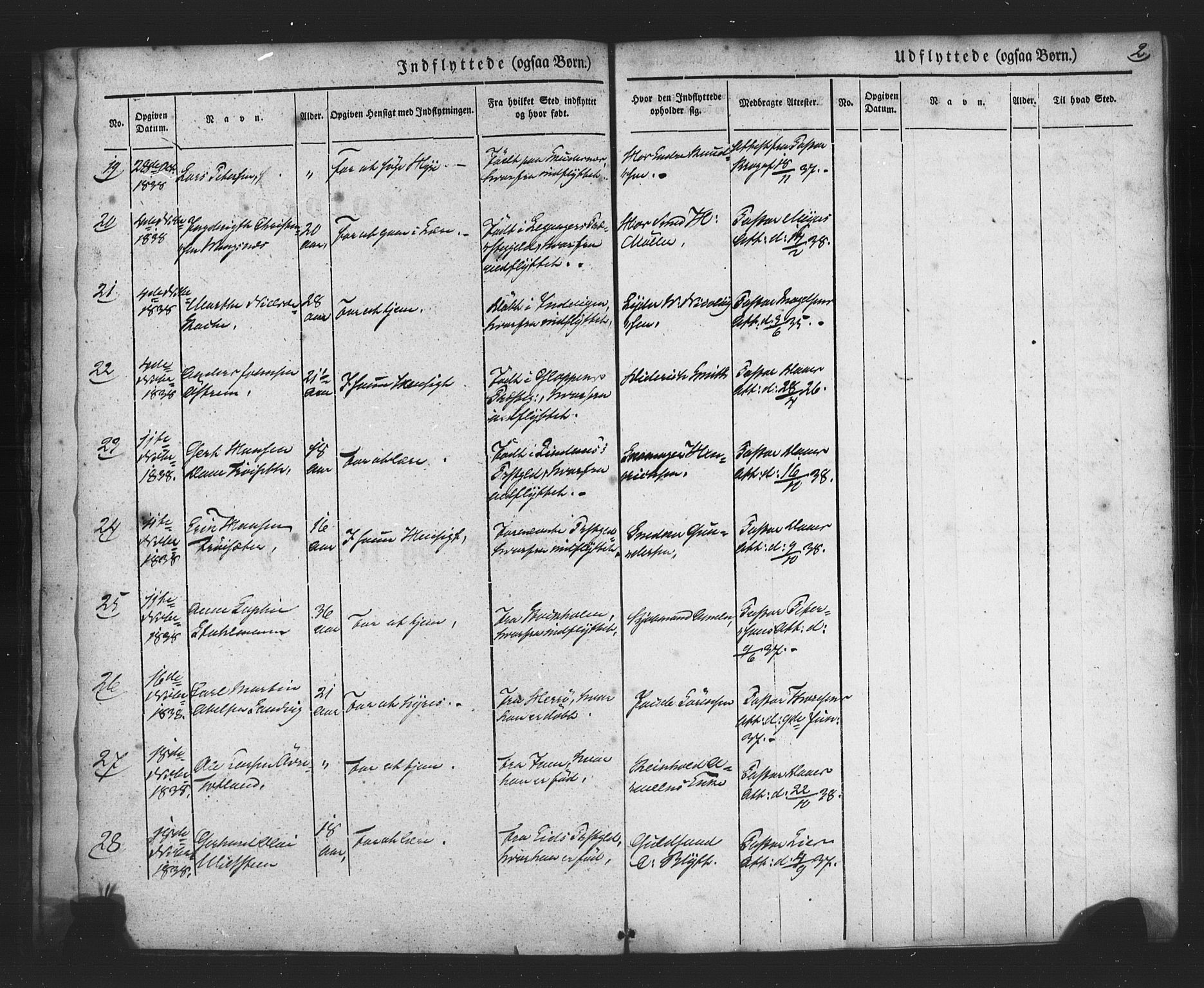 Nykirken Sokneprestembete, SAB/A-77101/H/Haa/L0049: Parish register (official) no. G 1, 1838-1860, p. 2