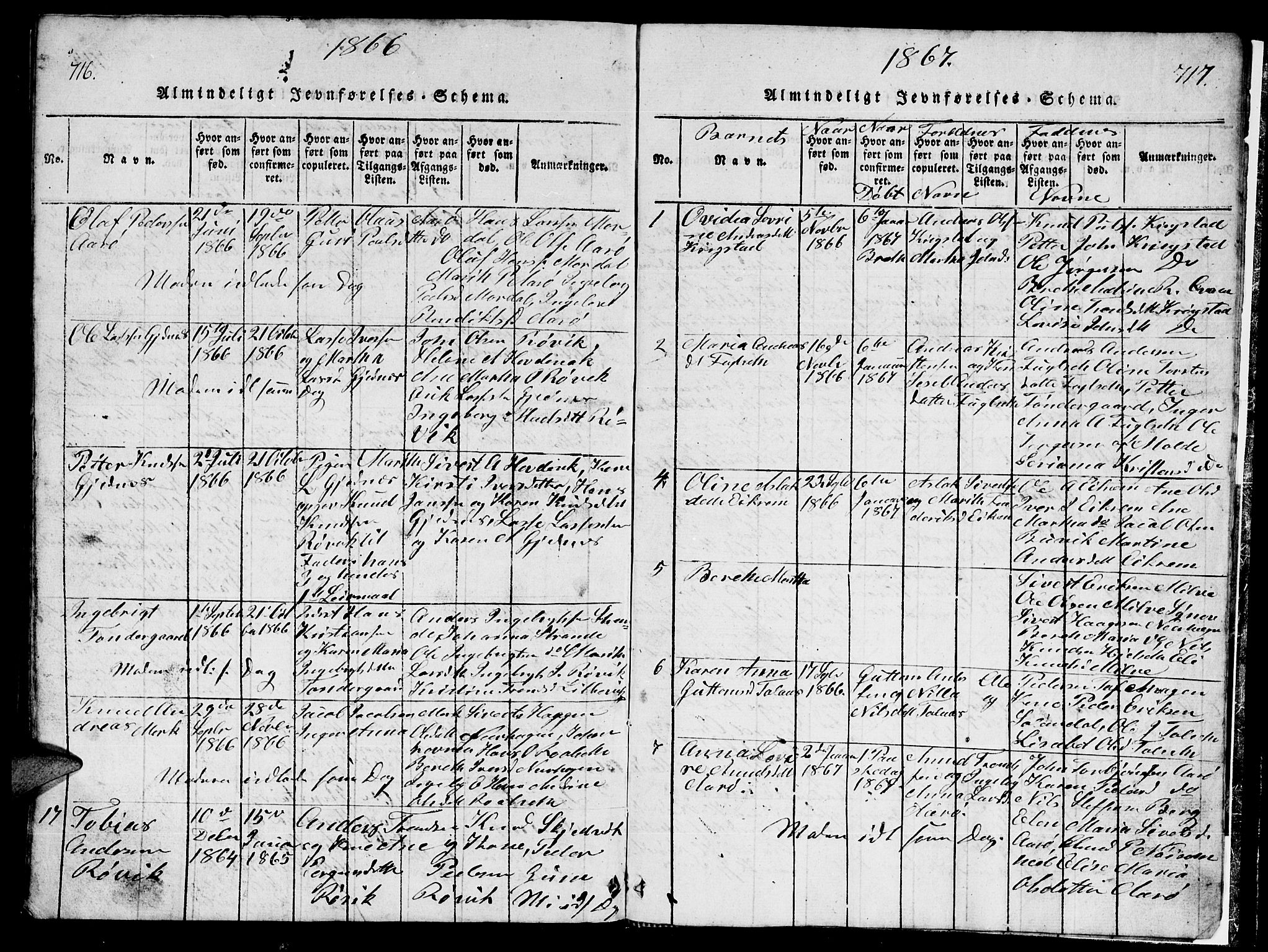 Ministerialprotokoller, klokkerbøker og fødselsregistre - Møre og Romsdal, SAT/A-1454/555/L0665: Parish register (copy) no. 555C01, 1818-1868, p. 716-717