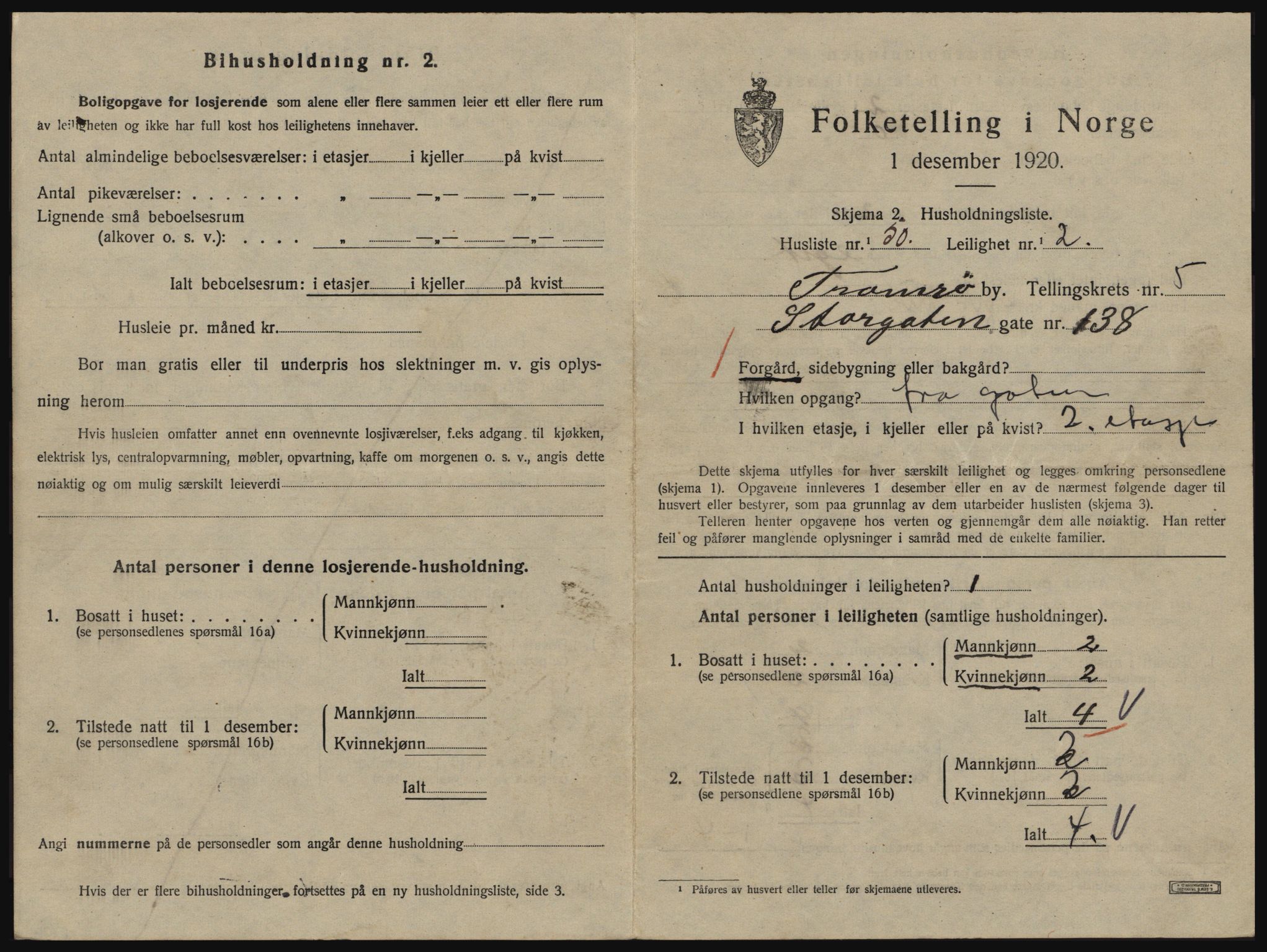 SATØ, 1920 census for Tromsø, 1920, p. 3927