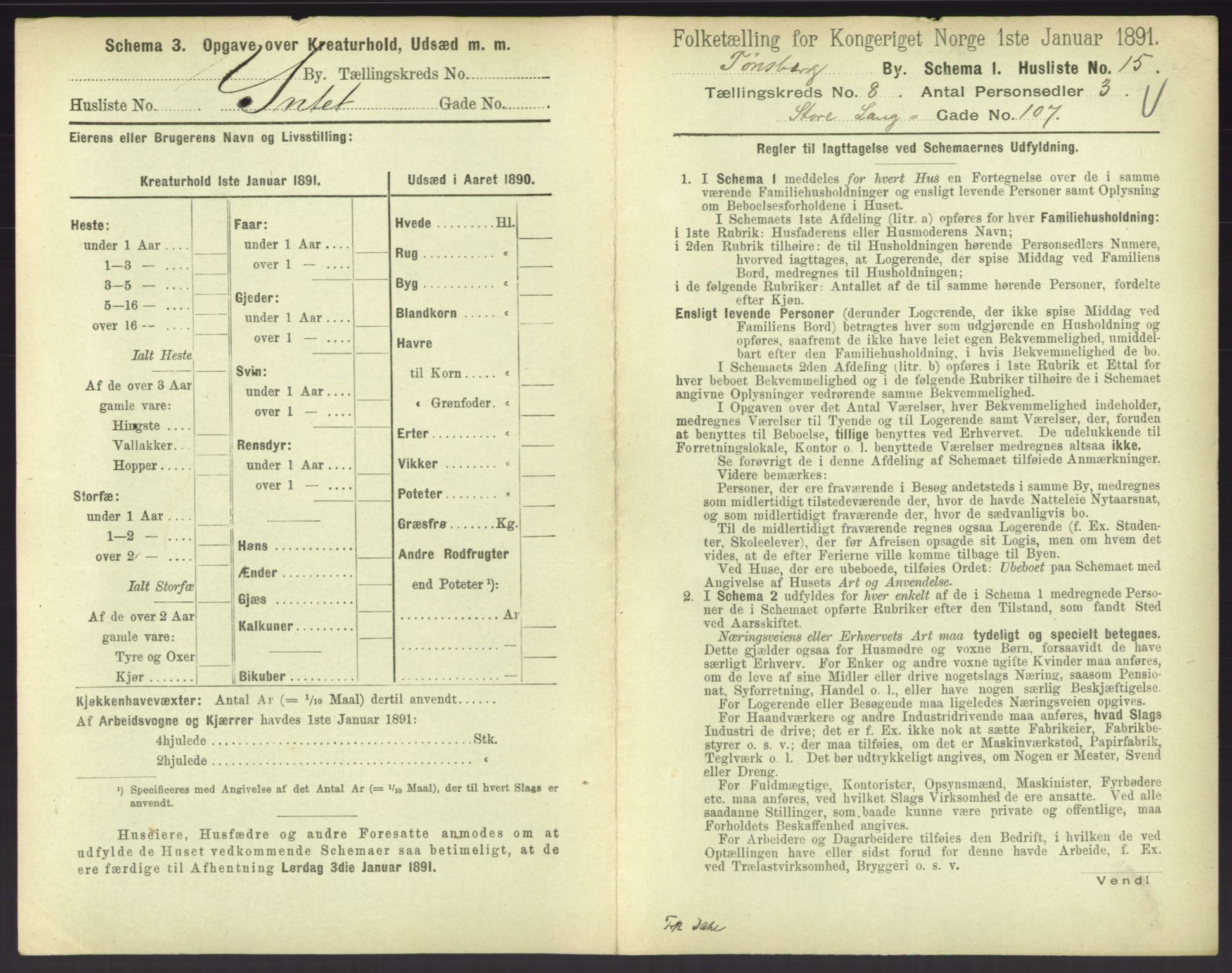 RA, 1891 census for 0705 Tønsberg, 1891, p. 356