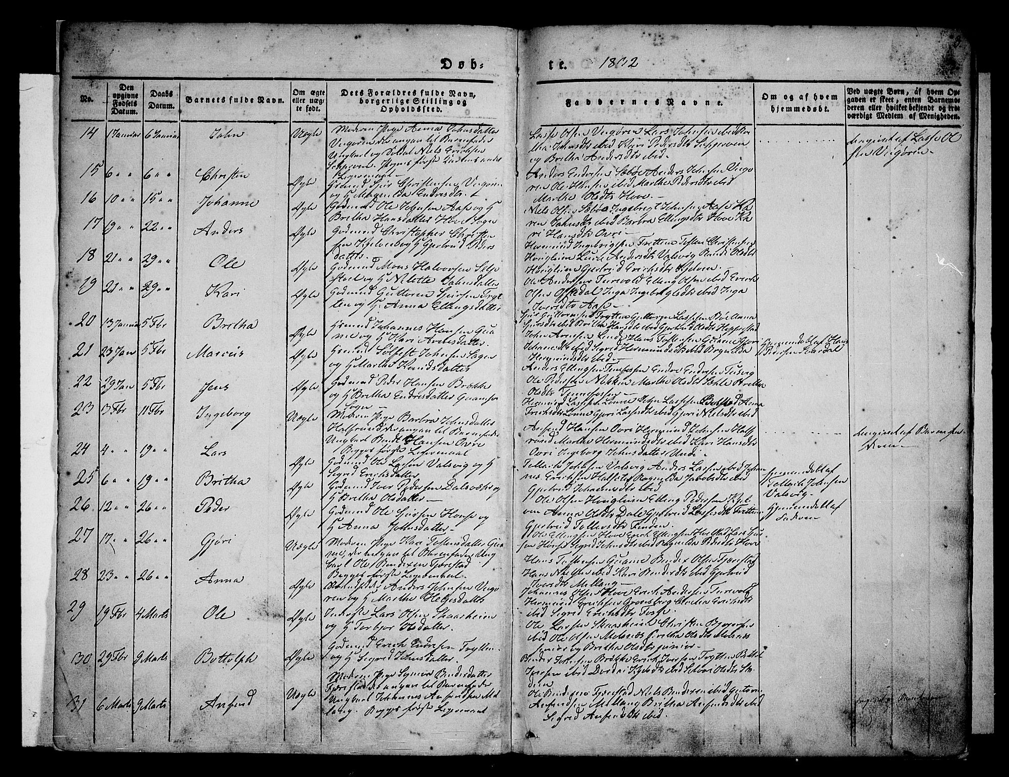 Vik sokneprestembete, AV/SAB-A-81501/H/Haa/Haaa/L0007: Parish register (official) no. A 7, 1831-1845, p. 3