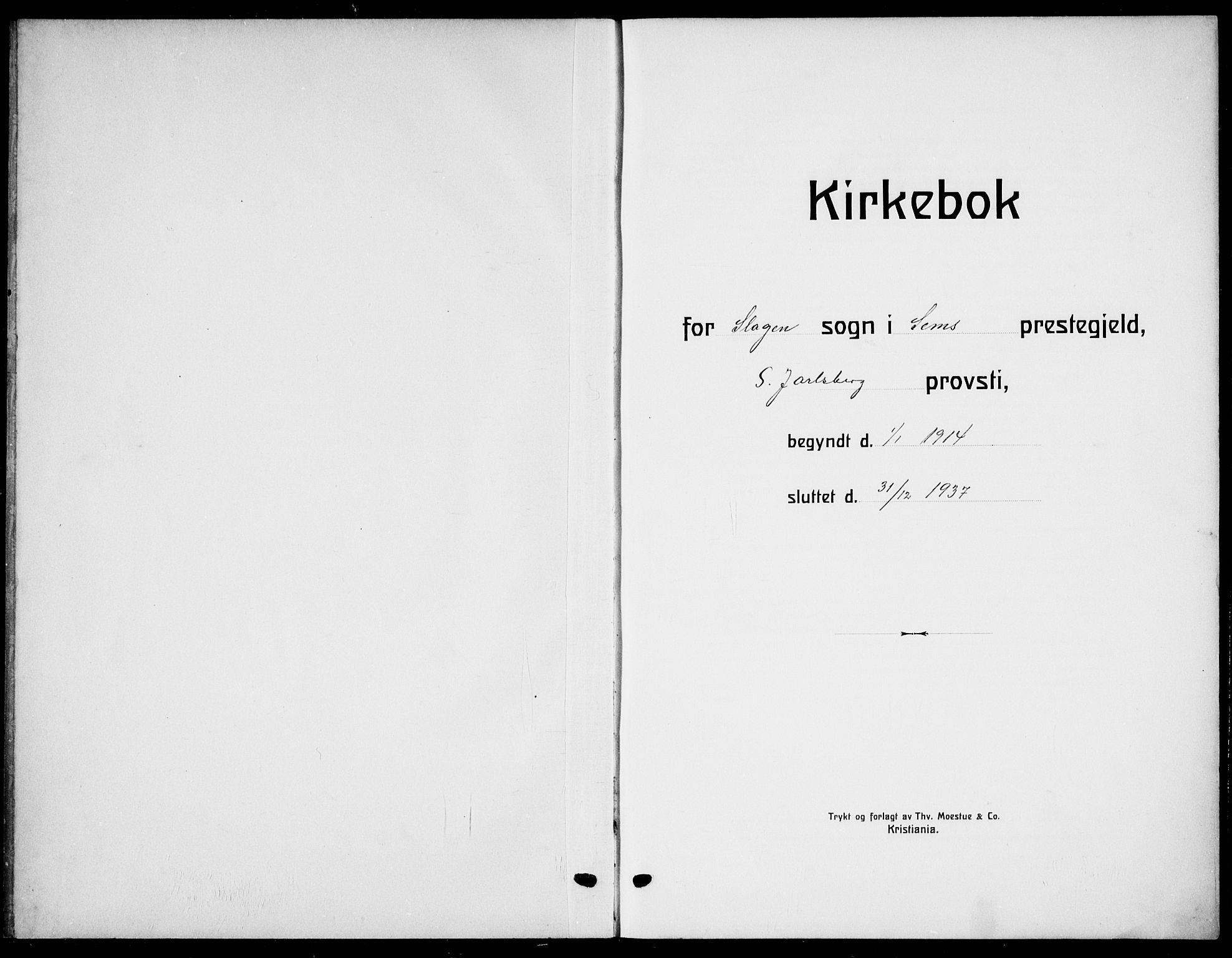 Sem kirkebøker, AV/SAKO-A-5/G/Gb/L0004: Parish register (copy) no. II 4, 1914-1937