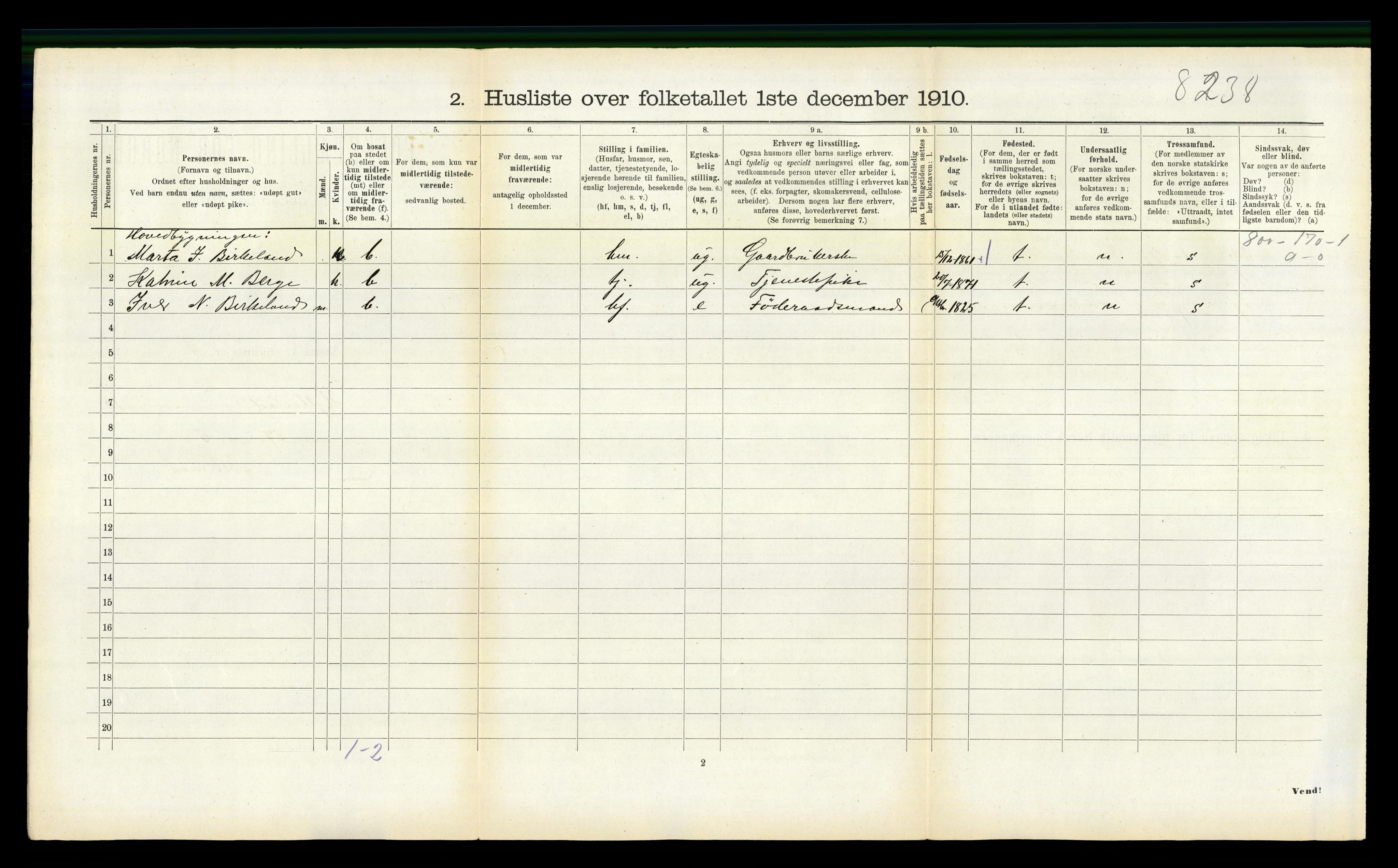 RA, 1910 census for Hyllestad, 1910, p. 574