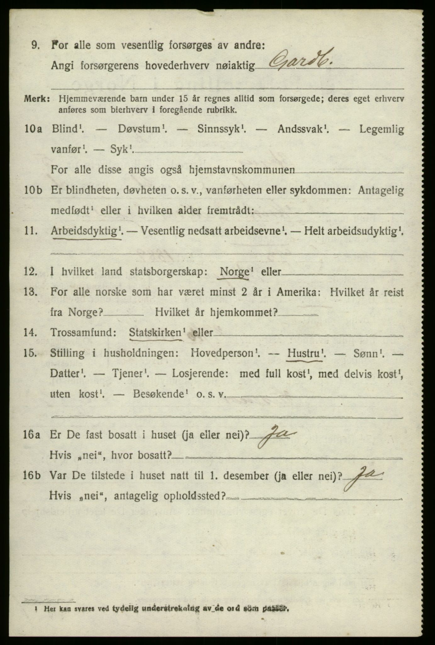 SAB, 1920 census for Stryn, 1920, p. 2151