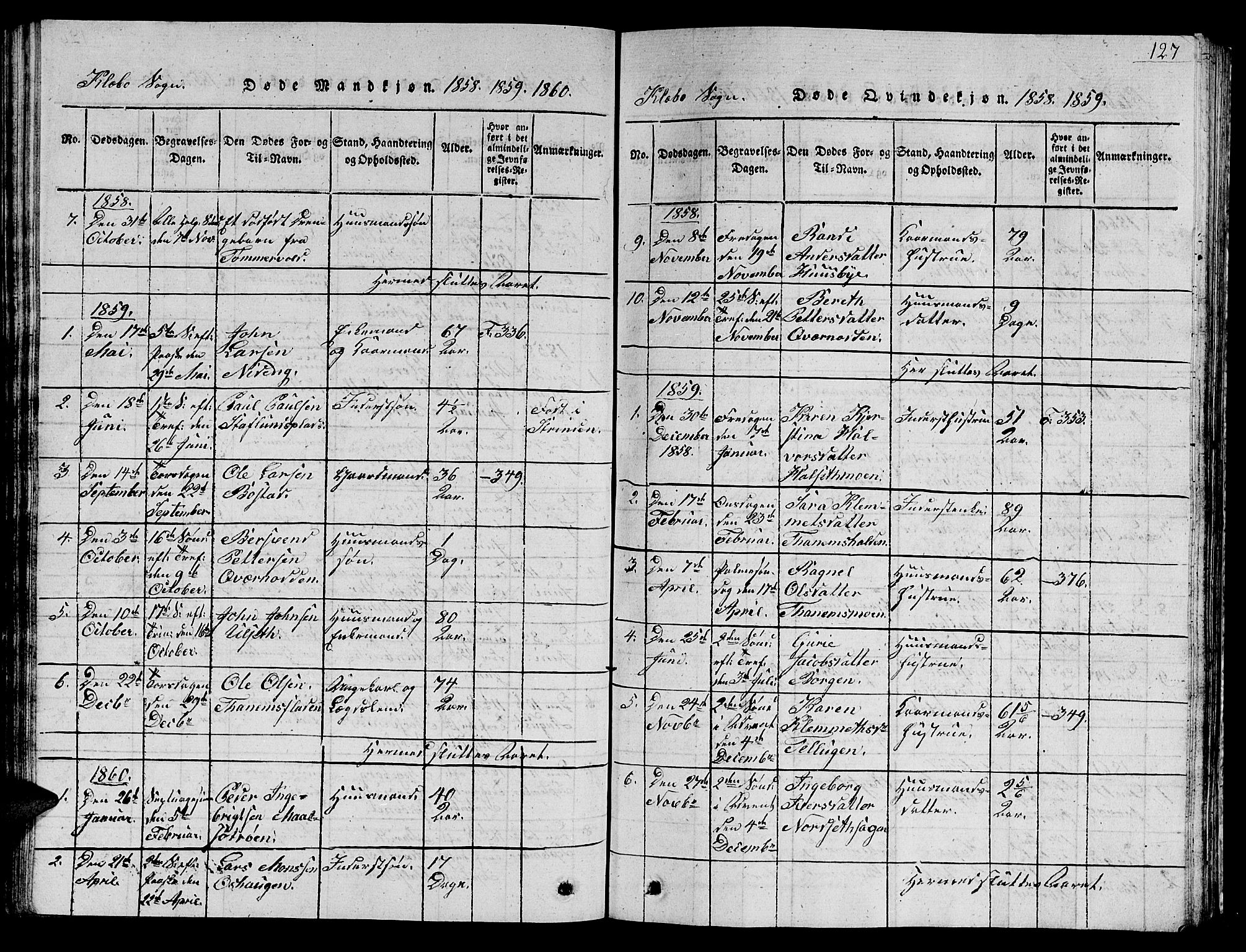 Ministerialprotokoller, klokkerbøker og fødselsregistre - Sør-Trøndelag, SAT/A-1456/618/L0450: Parish register (copy) no. 618C01, 1816-1865, p. 127