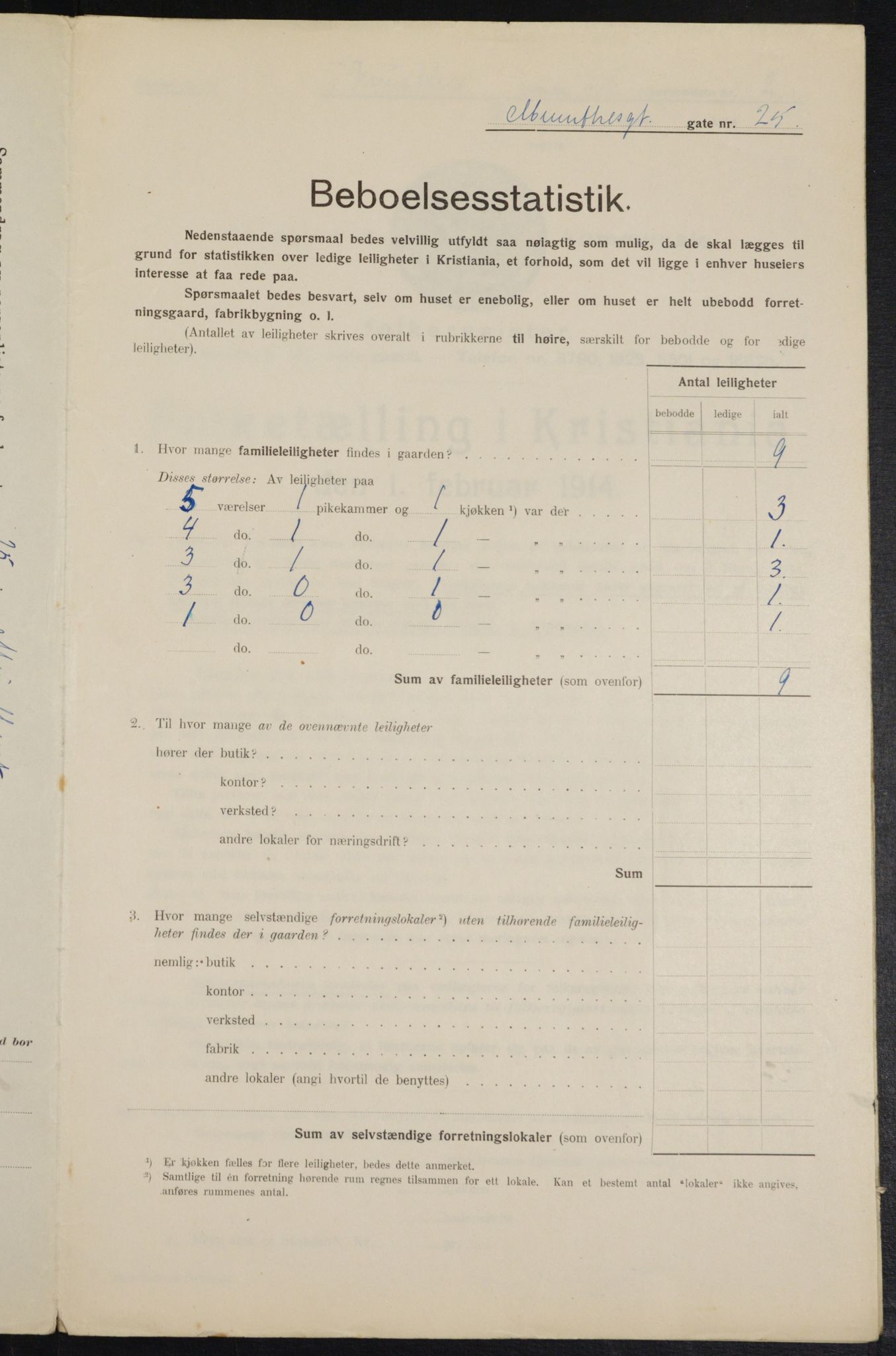 OBA, Municipal Census 1914 for Kristiania, 1914, p. 68097