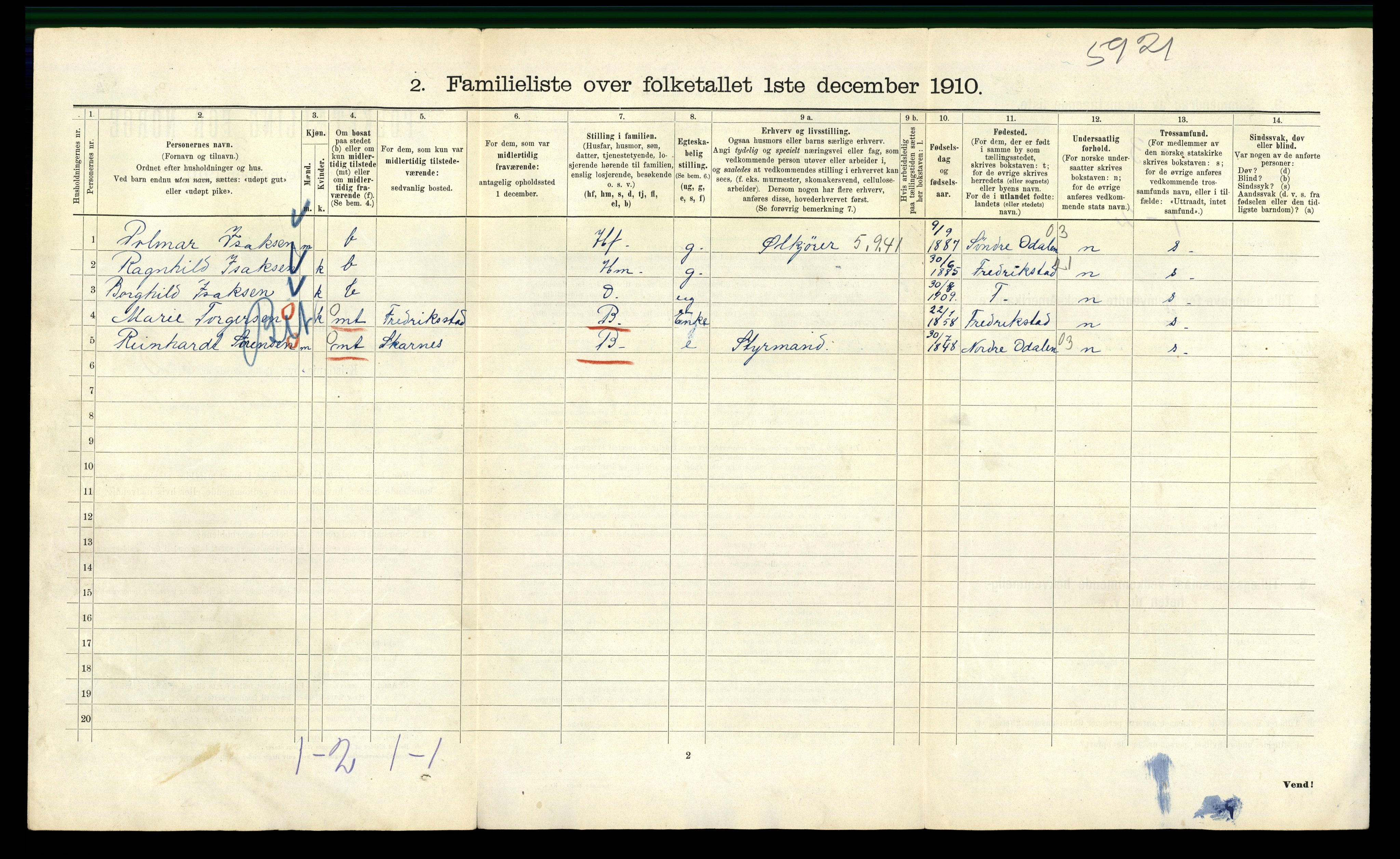 RA, 1910 census for Kristiania, 1910, p. 55782