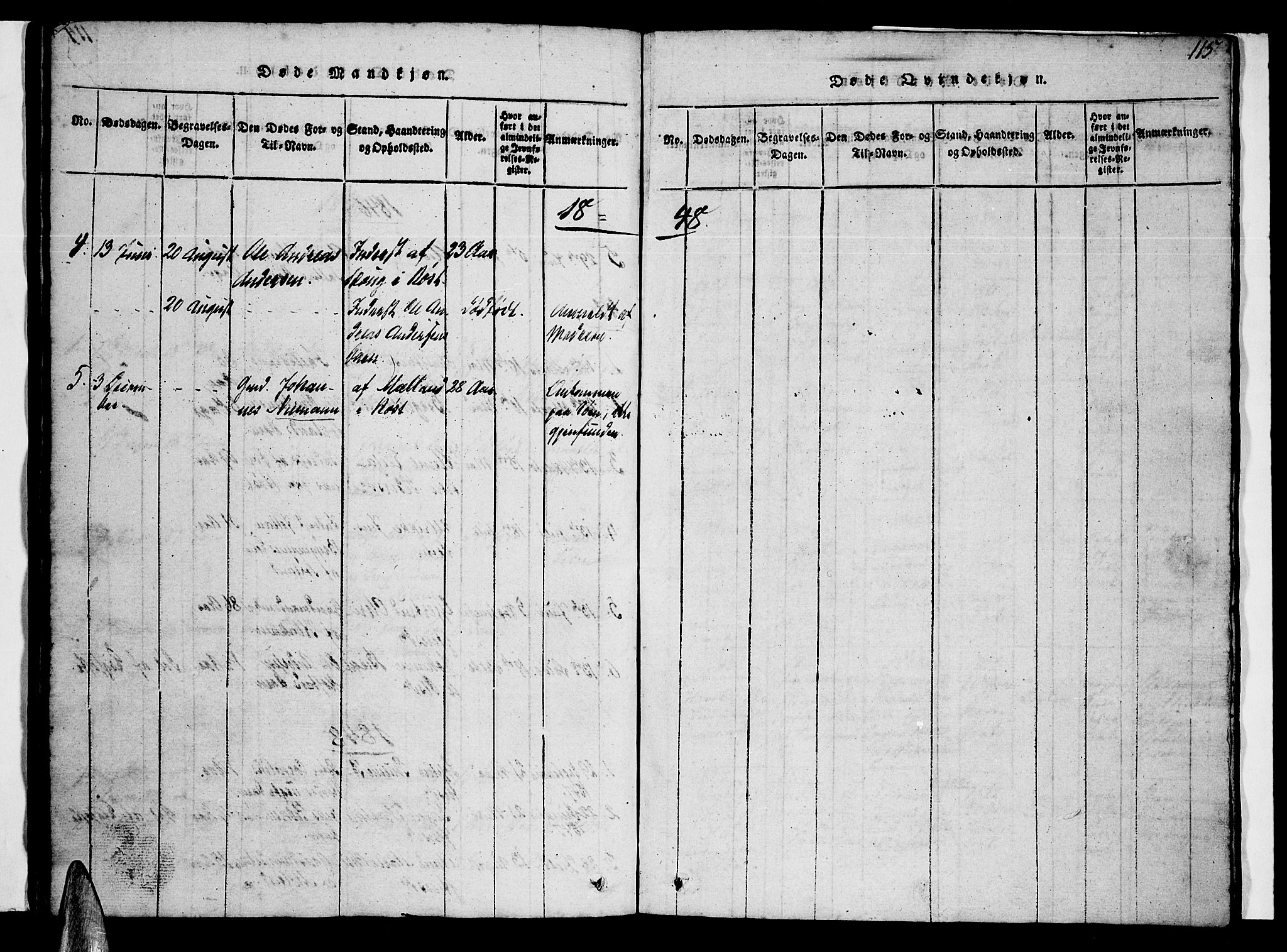 Ministerialprotokoller, klokkerbøker og fødselsregistre - Nordland, SAT/A-1459/807/L0120: Parish register (official) no. 807A03, 1821-1848, p. 115