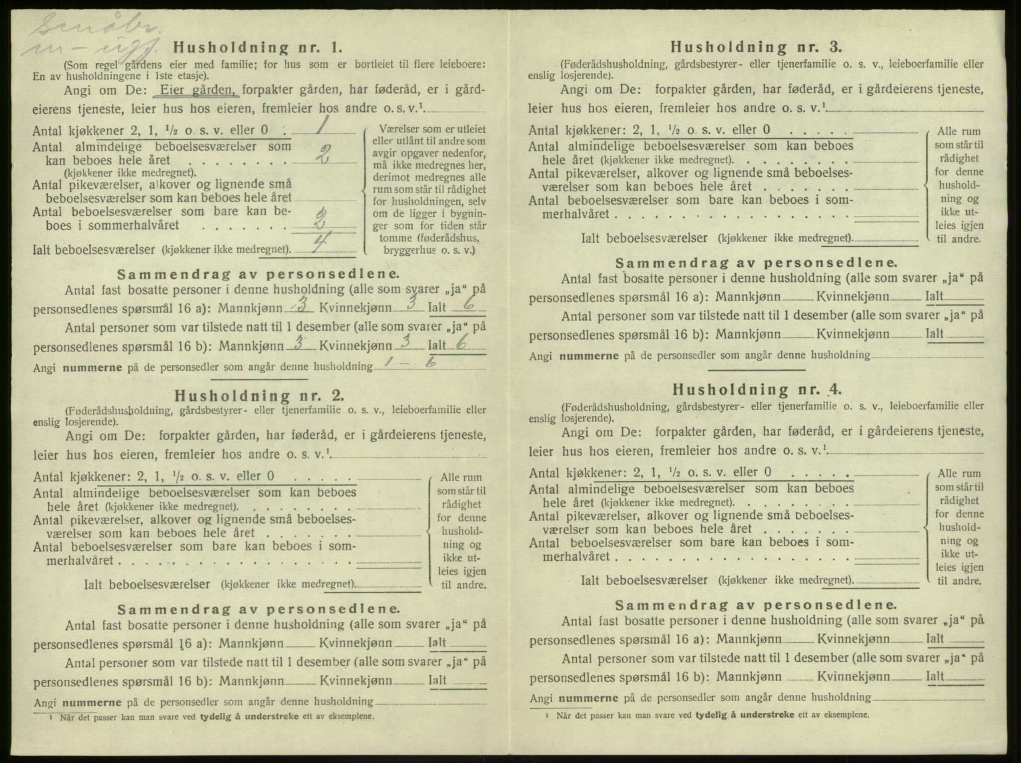 SAB, 1920 census for Kinn, 1920, p. 1595